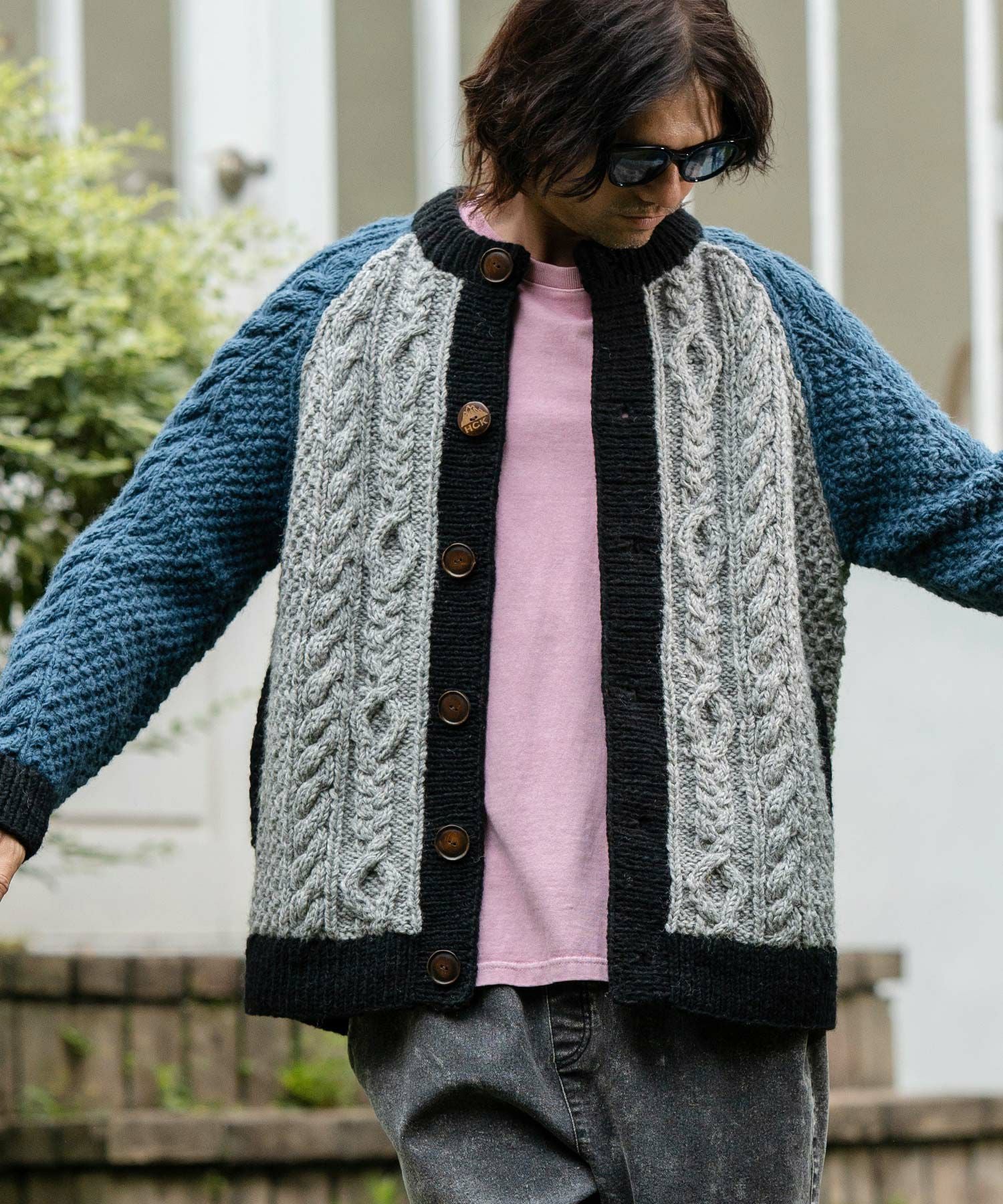 CAMBIO(カンビオ)】【HIMALAYAN CLIMBERS HAND-KNIT】手編み色切り替え