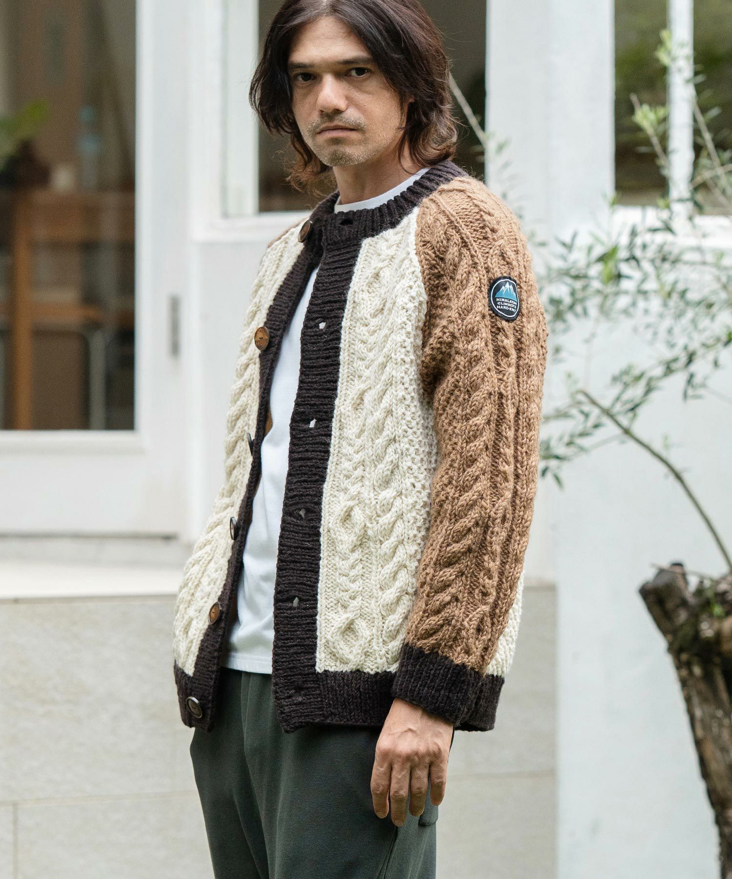 CAMBIO(カンビオ)】【HIMALAYAN CLIMBERS HAND-KNIT】手編み色切り替え