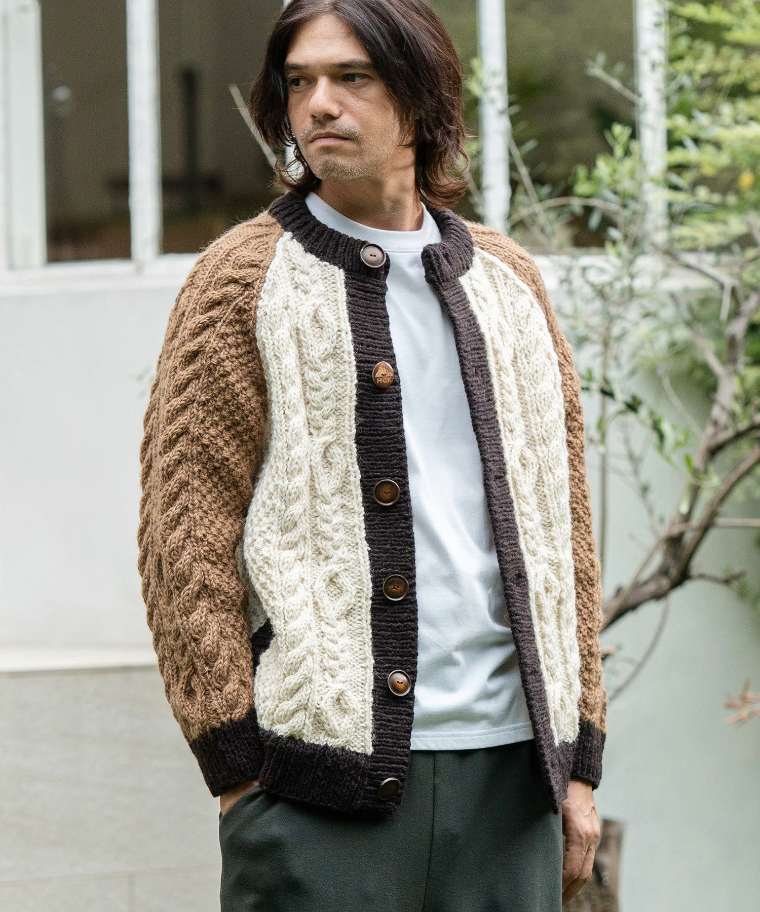 CAMBIO(カンビオ)】【HIMALAYAN CLIMBERS HAND-KNIT】手編み色切り替え