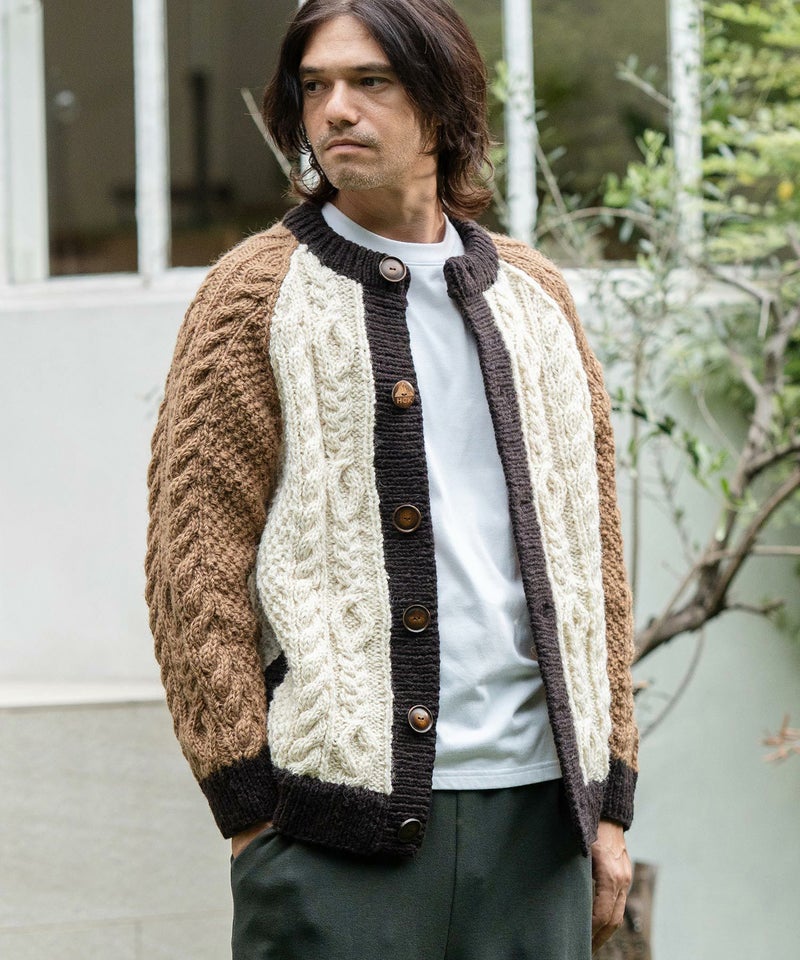 CAMBIO(カンビオ)】【HIMALAYAN CLIMBERS HAND-KNIT】手編み色切り替え 