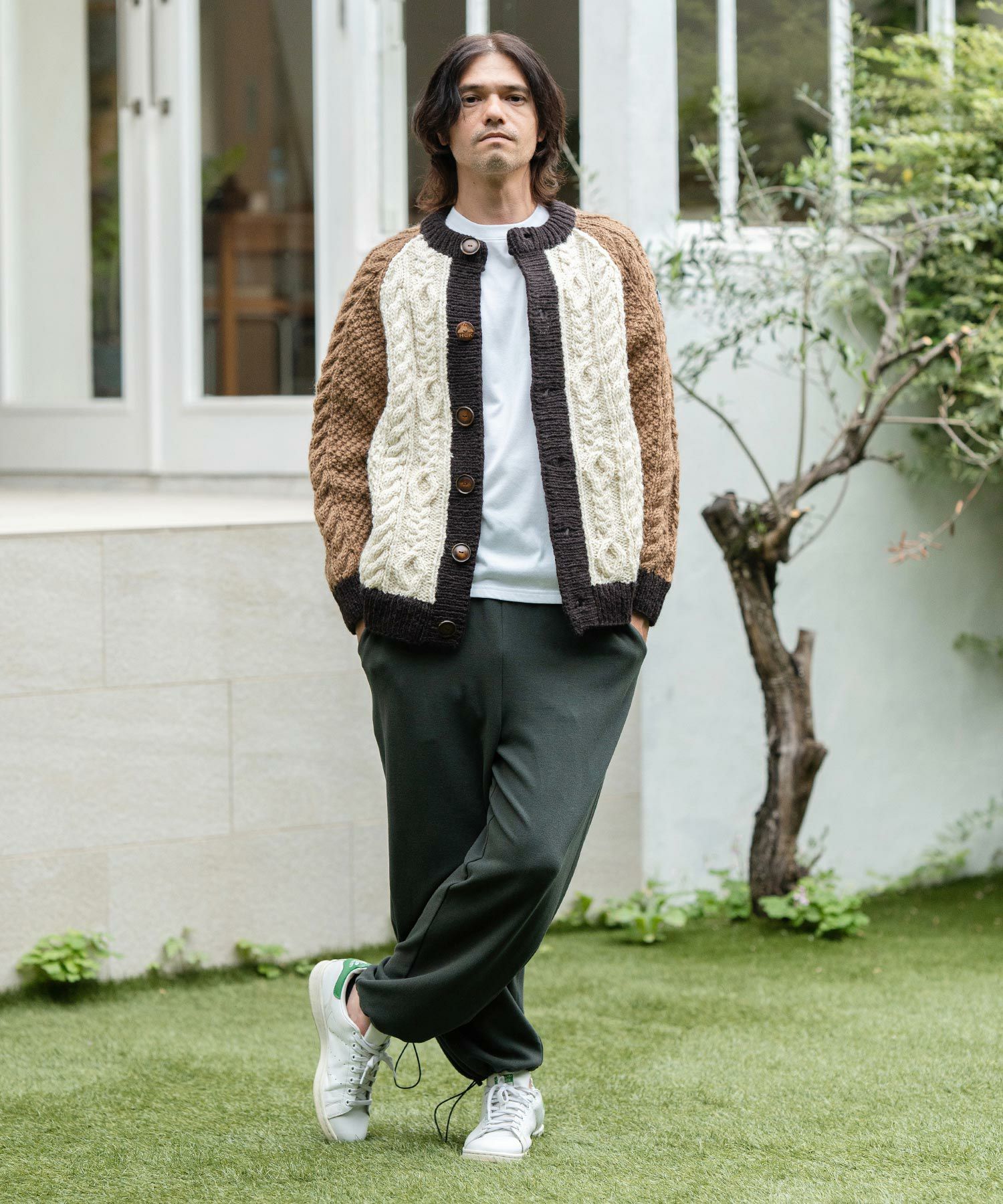 CAMBIO(カンビオ)】【HIMALAYAN CLIMBERS HAND-KNIT】手編み色切り替え