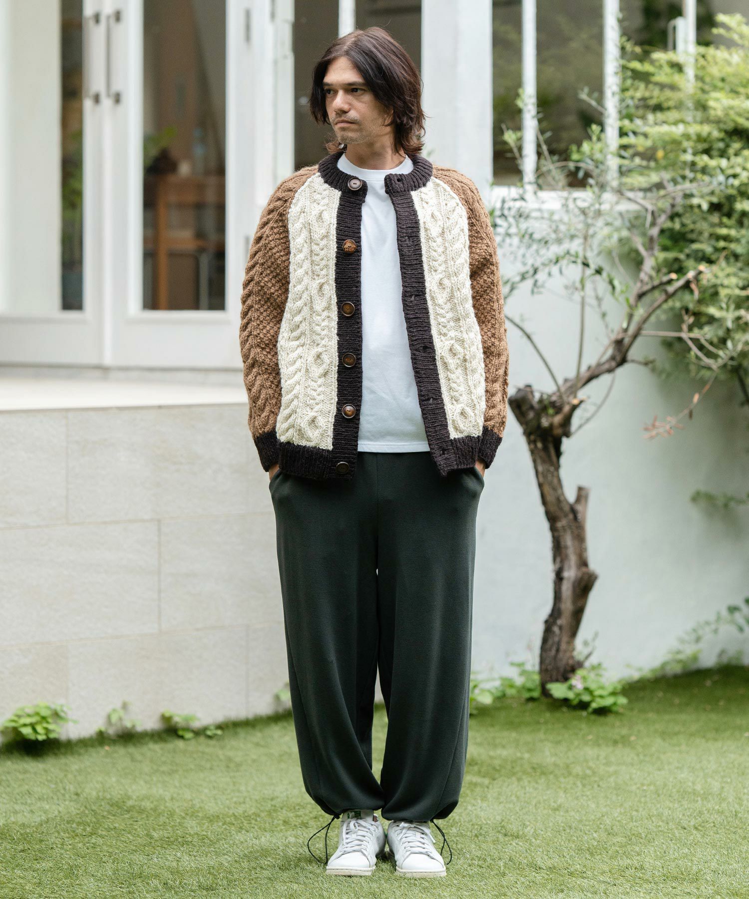 CAMBIO(カンビオ)】【HIMALAYAN CLIMBERS HAND-KNIT】手編み色切り替え