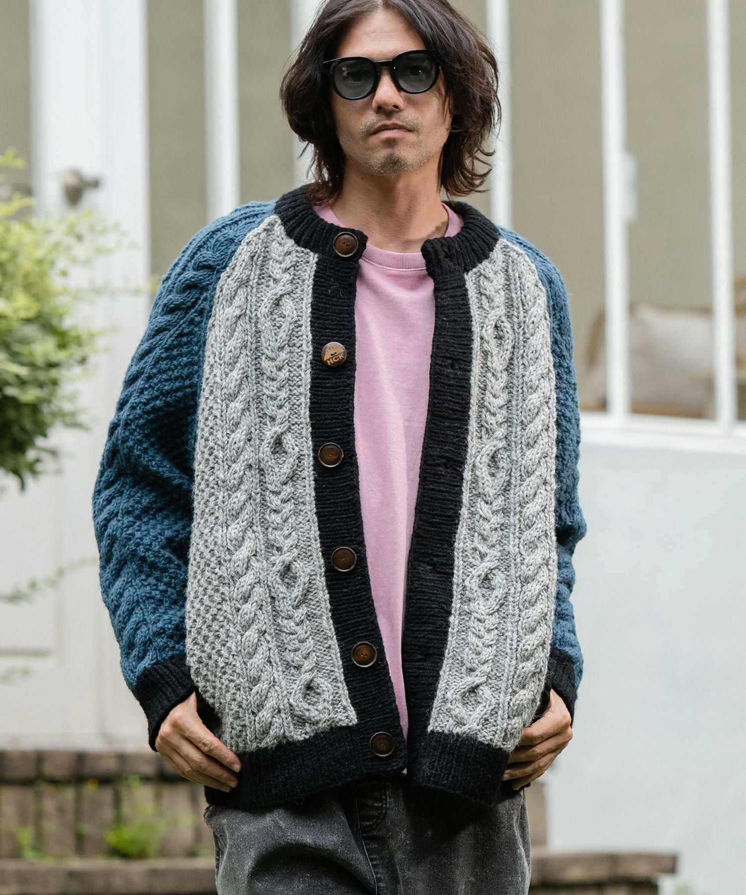 CAMBIO(カンビオ)】【HIMALAYAN CLIMBERS HAND-KNIT】手編み色切り替え