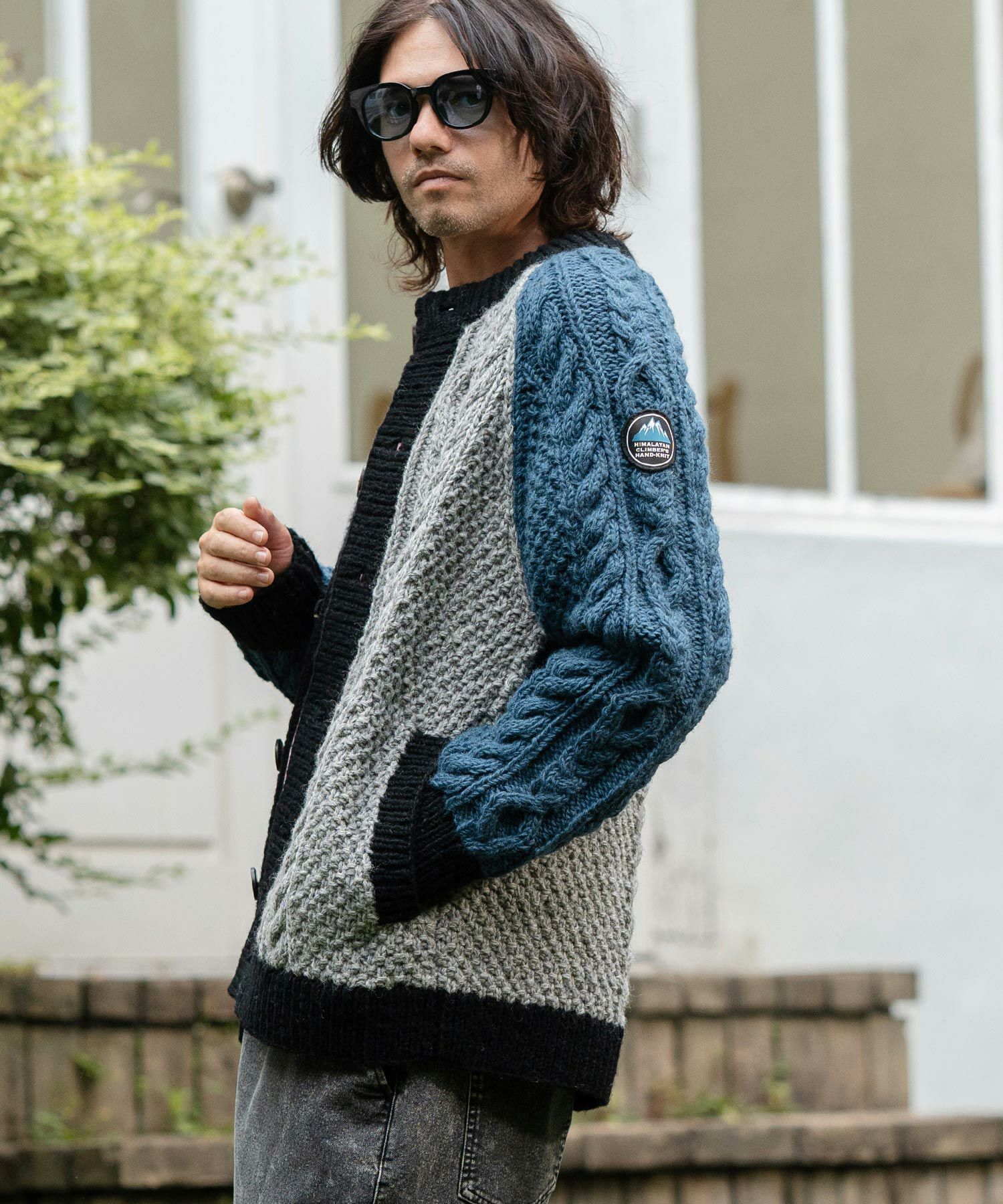 CAMBIO(カンビオ)】【HIMALAYAN CLIMBERS HAND-KNIT】手編み色切り替え
