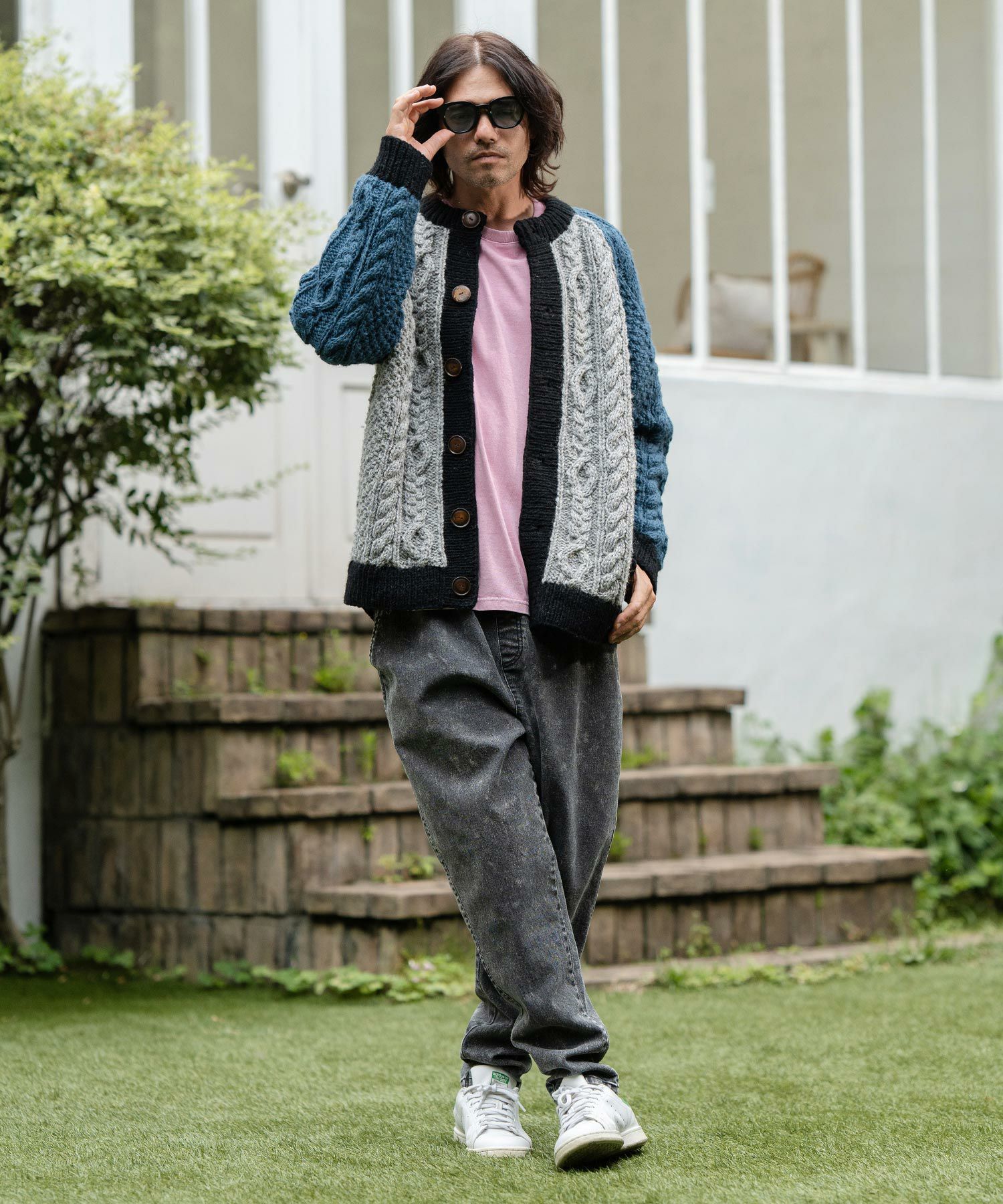 CAMBIO(カンビオ)】【HIMALAYAN CLIMBERS HAND-KNIT】手編み色切り替え