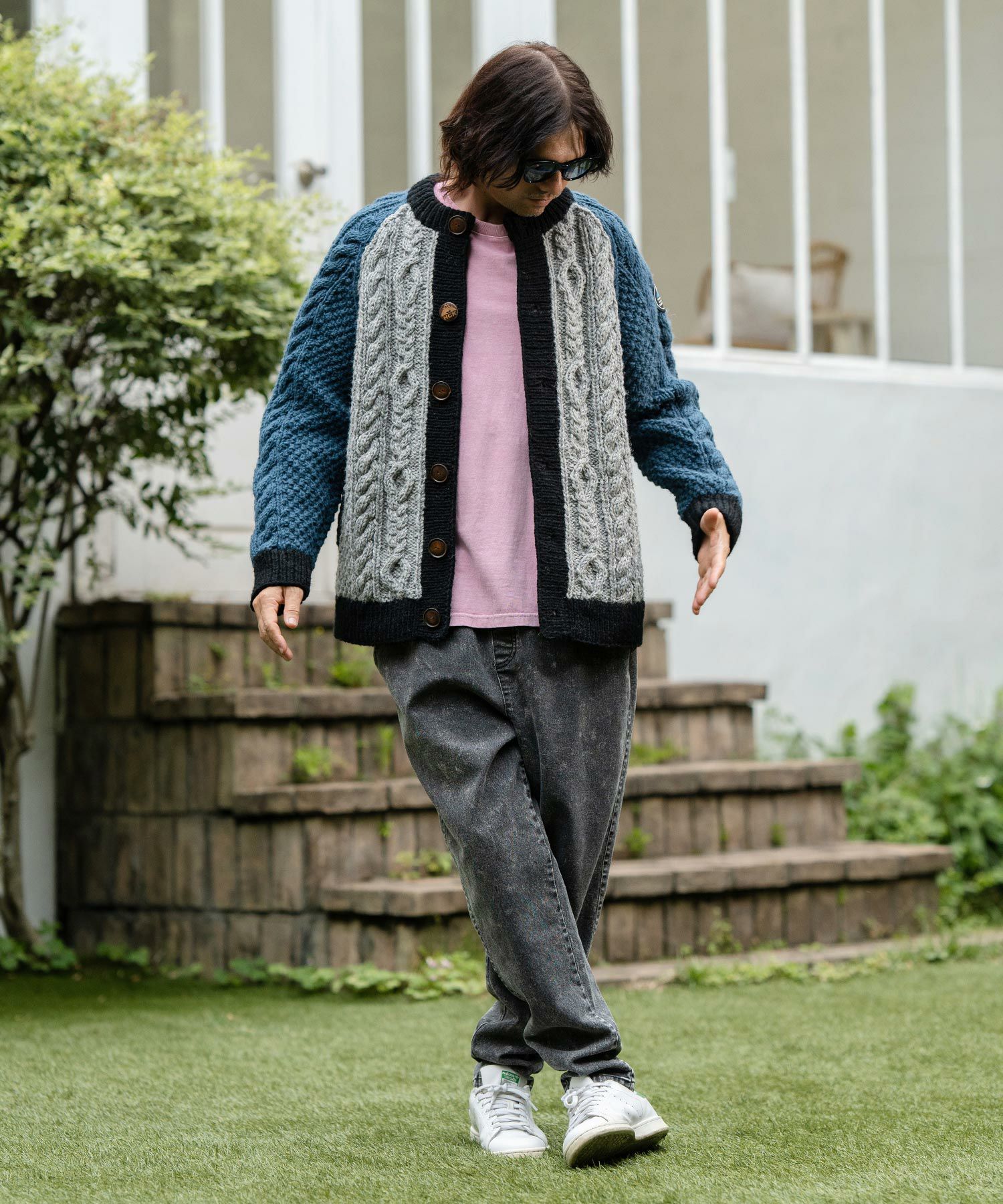 CAMBIO(カンビオ)】【HIMALAYAN CLIMBERS HAND-KNIT】手編み色切り替え