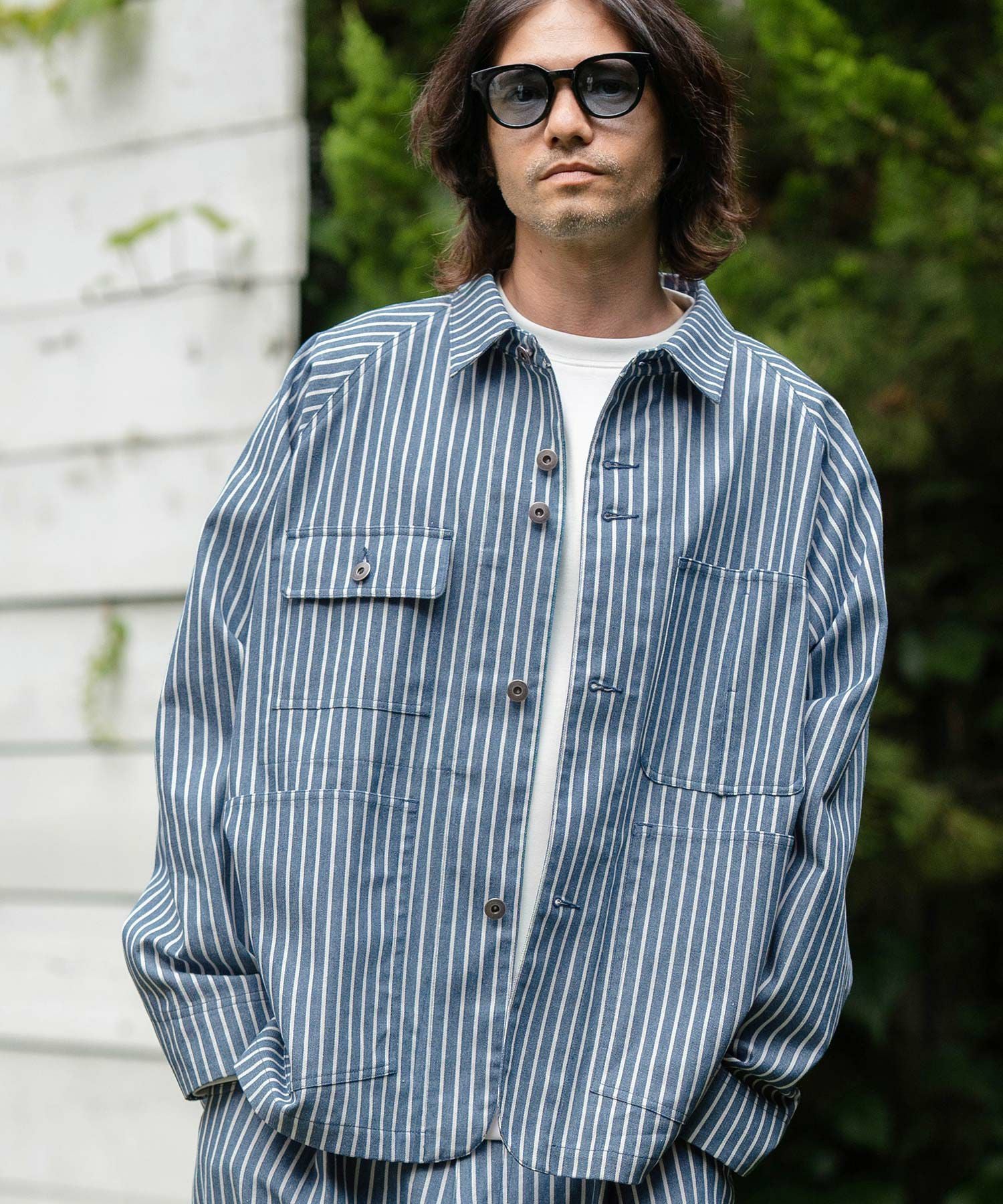 30%OFF【CAMBIO(カンビオ)】ストライプデニムルーズシルエット