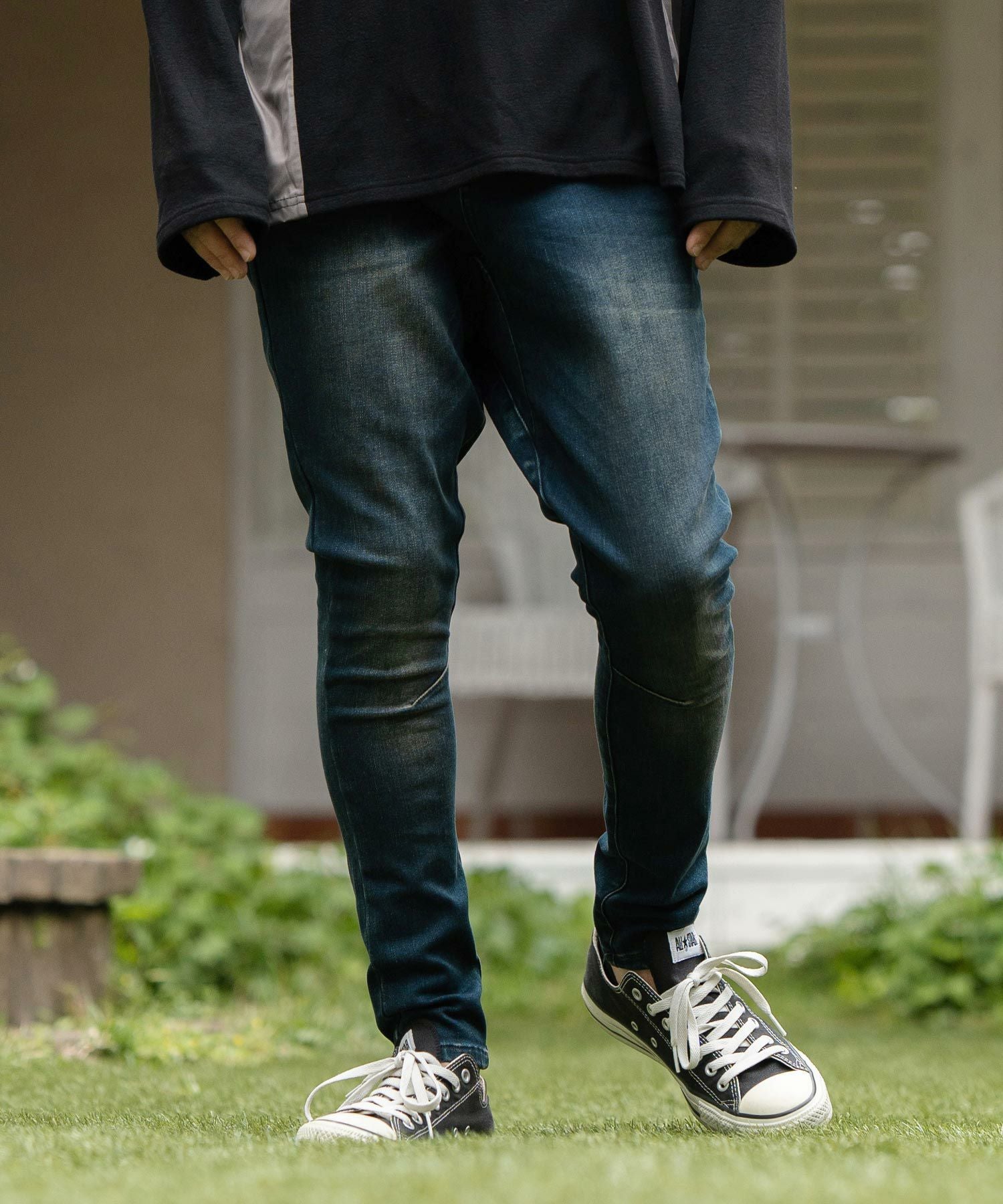 30%OFF【CAMBIO(カンビオ)】Back Fleece Denim Jodhpurs Pants