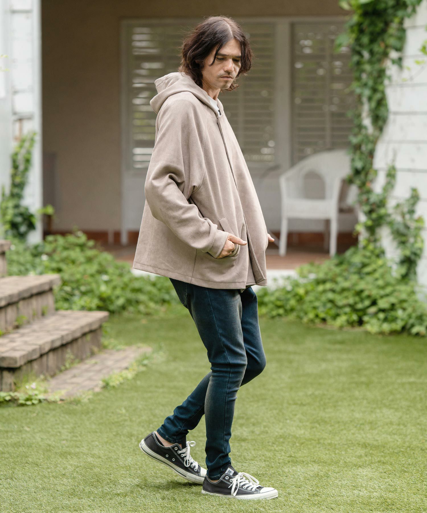 30%OFF【CAMBIO(カンビオ)】Back Fleece Denim Jodhpurs Pants