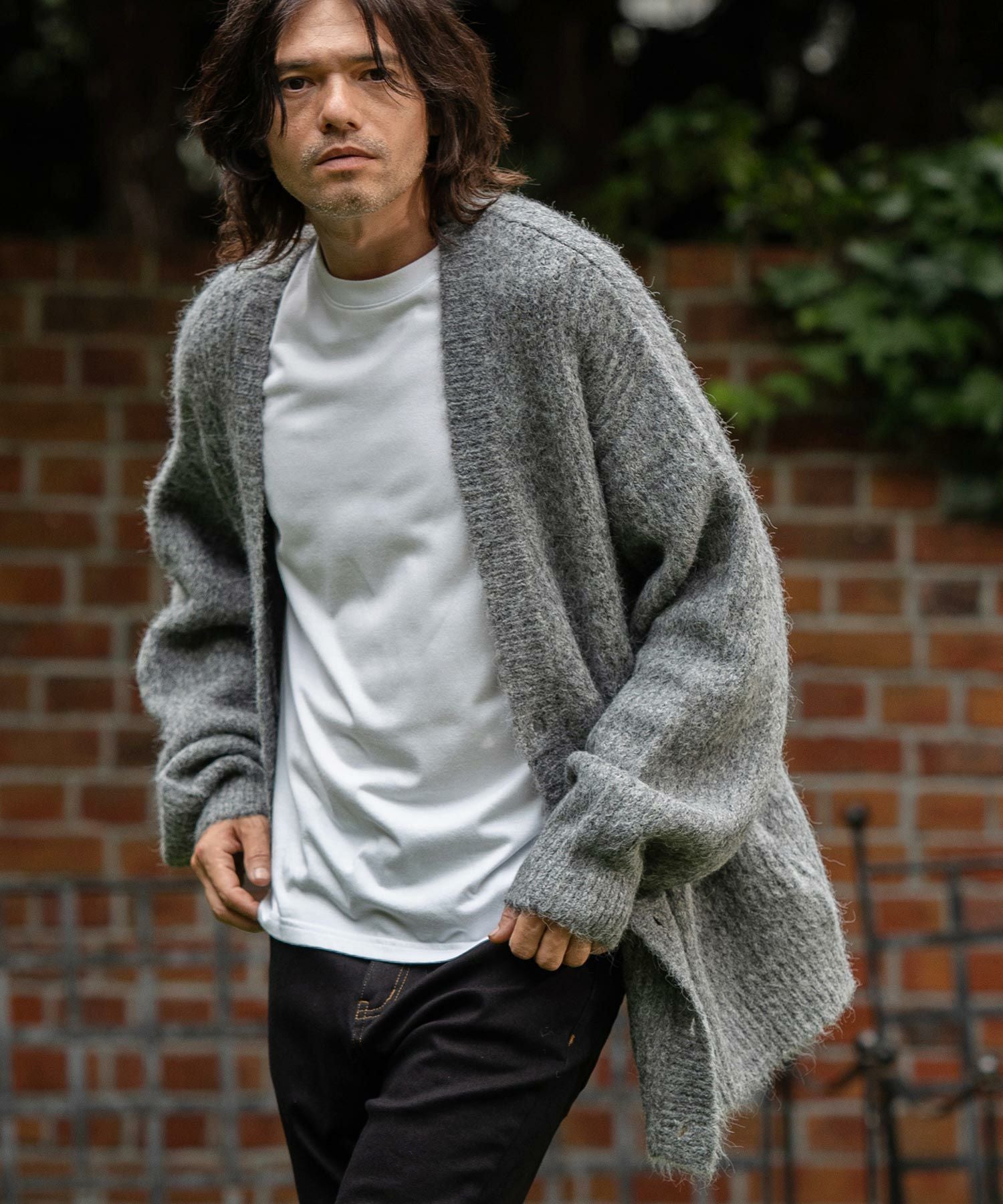50%OFF【CAMBIO(カンビオ)】Shaggy Knit Oversized Cardigan ニット