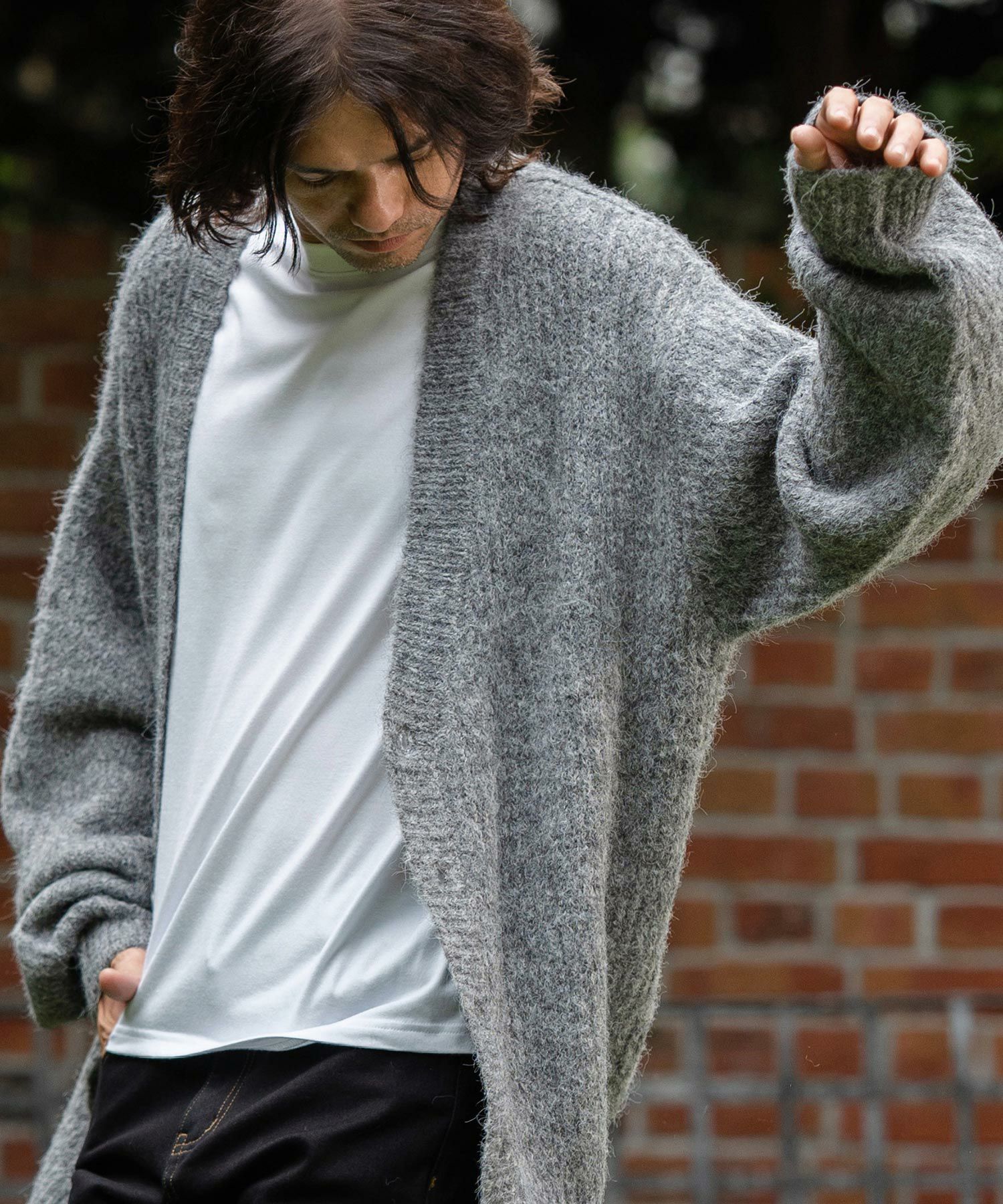 50%OFF【CAMBIO(カンビオ)】Shaggy Knit Oversized Cardigan ニット