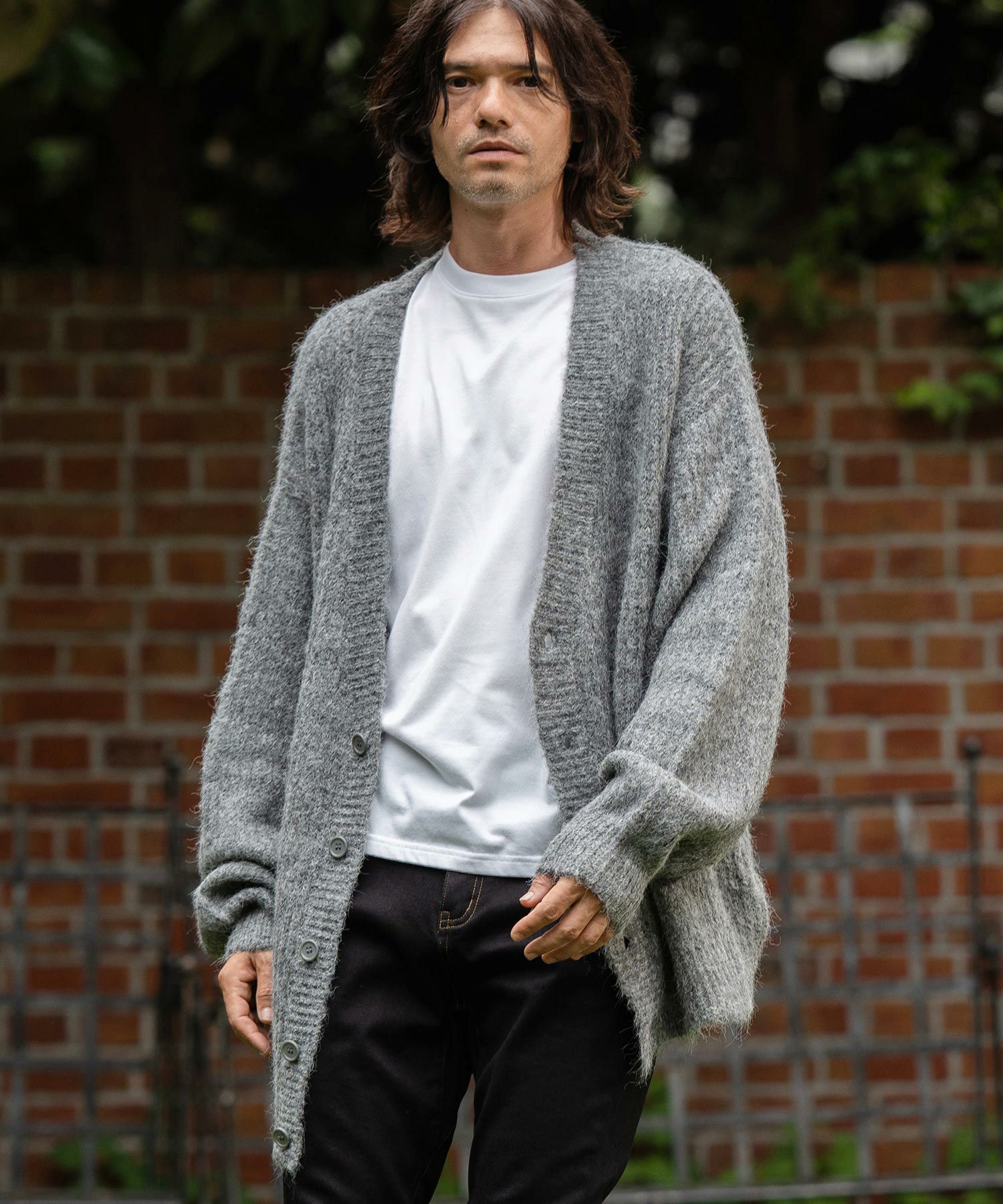 50%OFF【CAMBIO(カンビオ)】Shaggy Knit Oversized Cardigan ニット