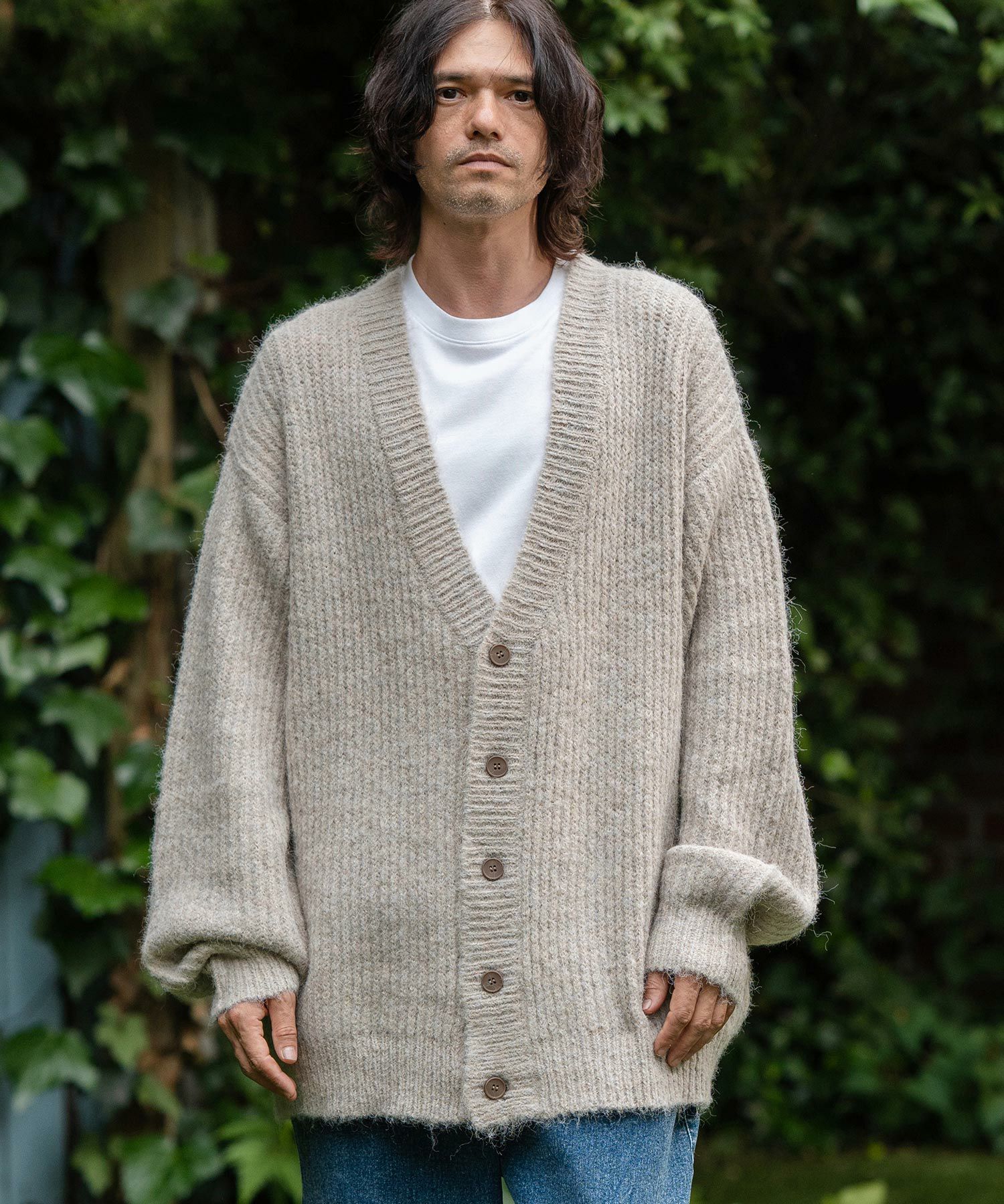 50%OFF【CAMBIO(カンビオ)】Shaggy Knit Oversized Cardigan ニット