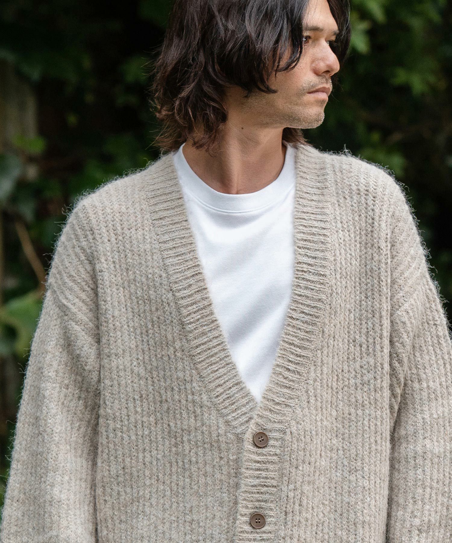 50%OFF【CAMBIO(カンビオ)】Shaggy Knit Oversized Cardigan ニット