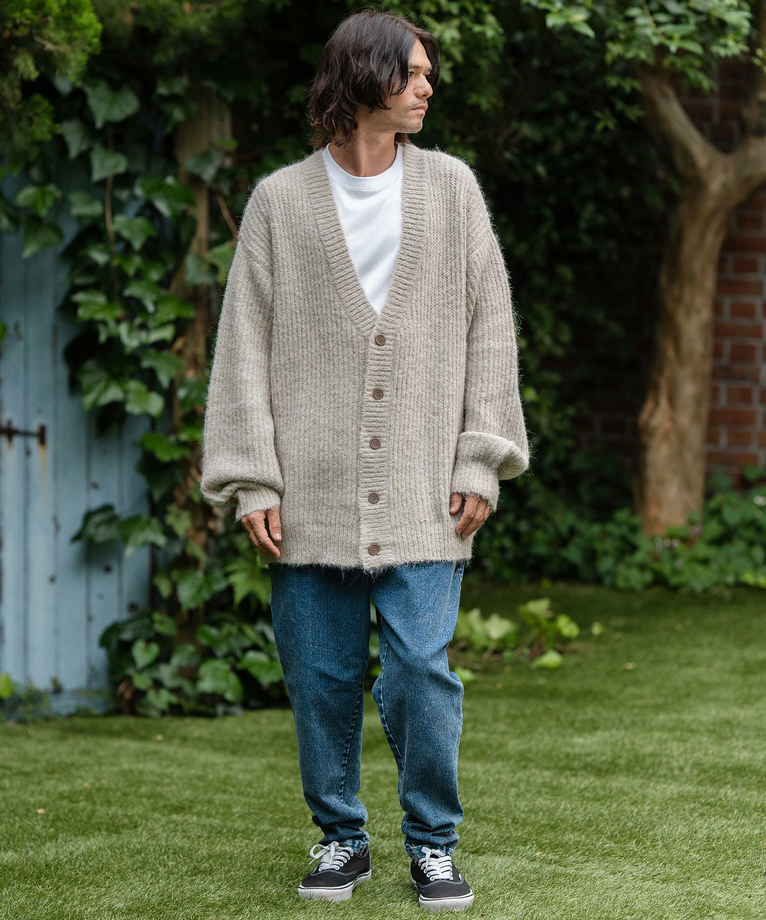 50%OFF【CAMBIO(カンビオ)】Shaggy Knit Oversized Cardigan ニット