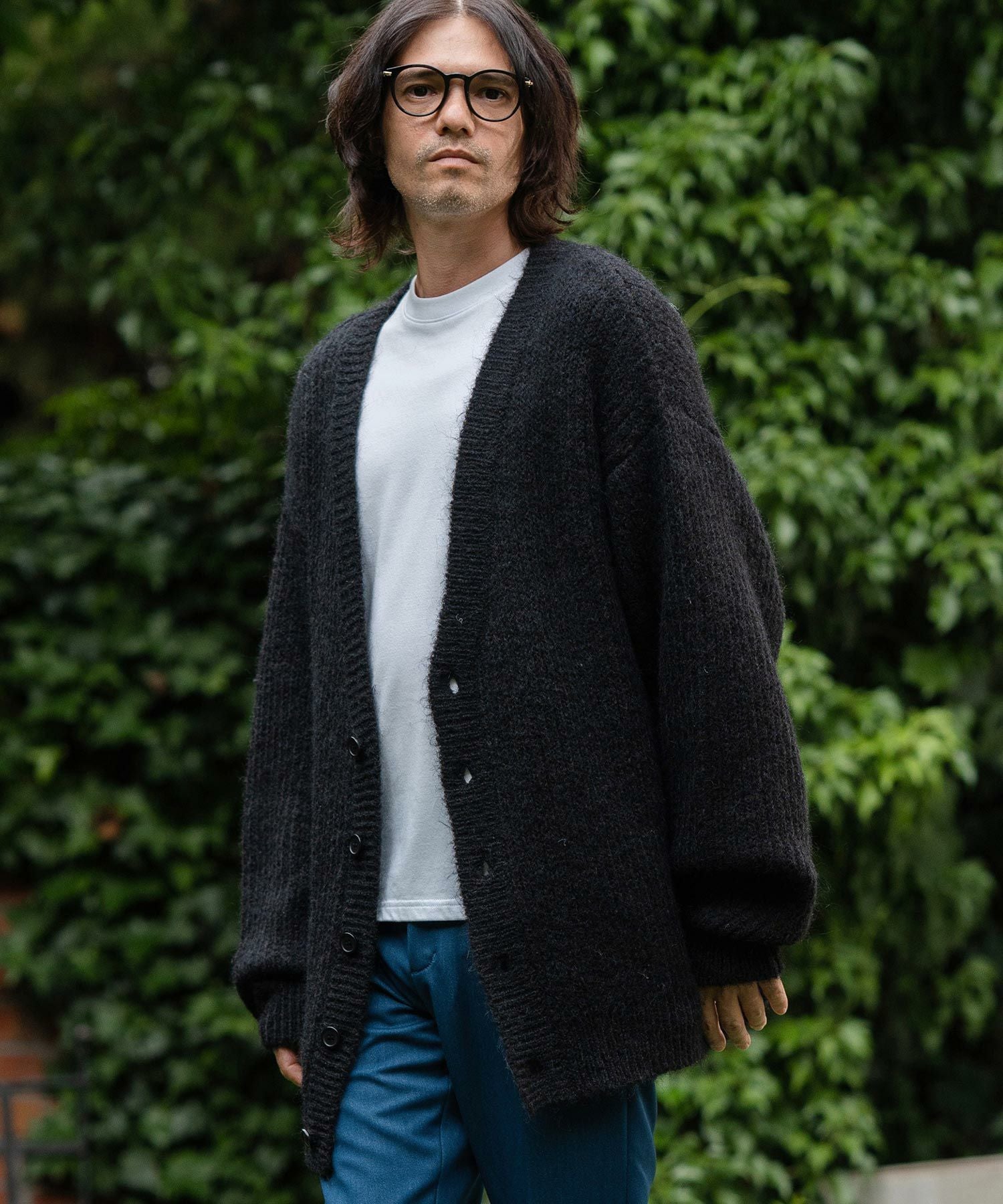 50%OFF【CAMBIO(カンビオ)】Shaggy Knit Oversized Cardigan ニット