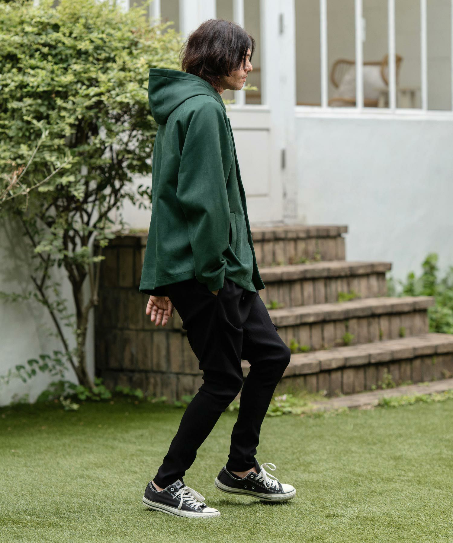 50%OFF【CAMBIO(カンビオ)】ストレッチフェイクスウェードスナップ