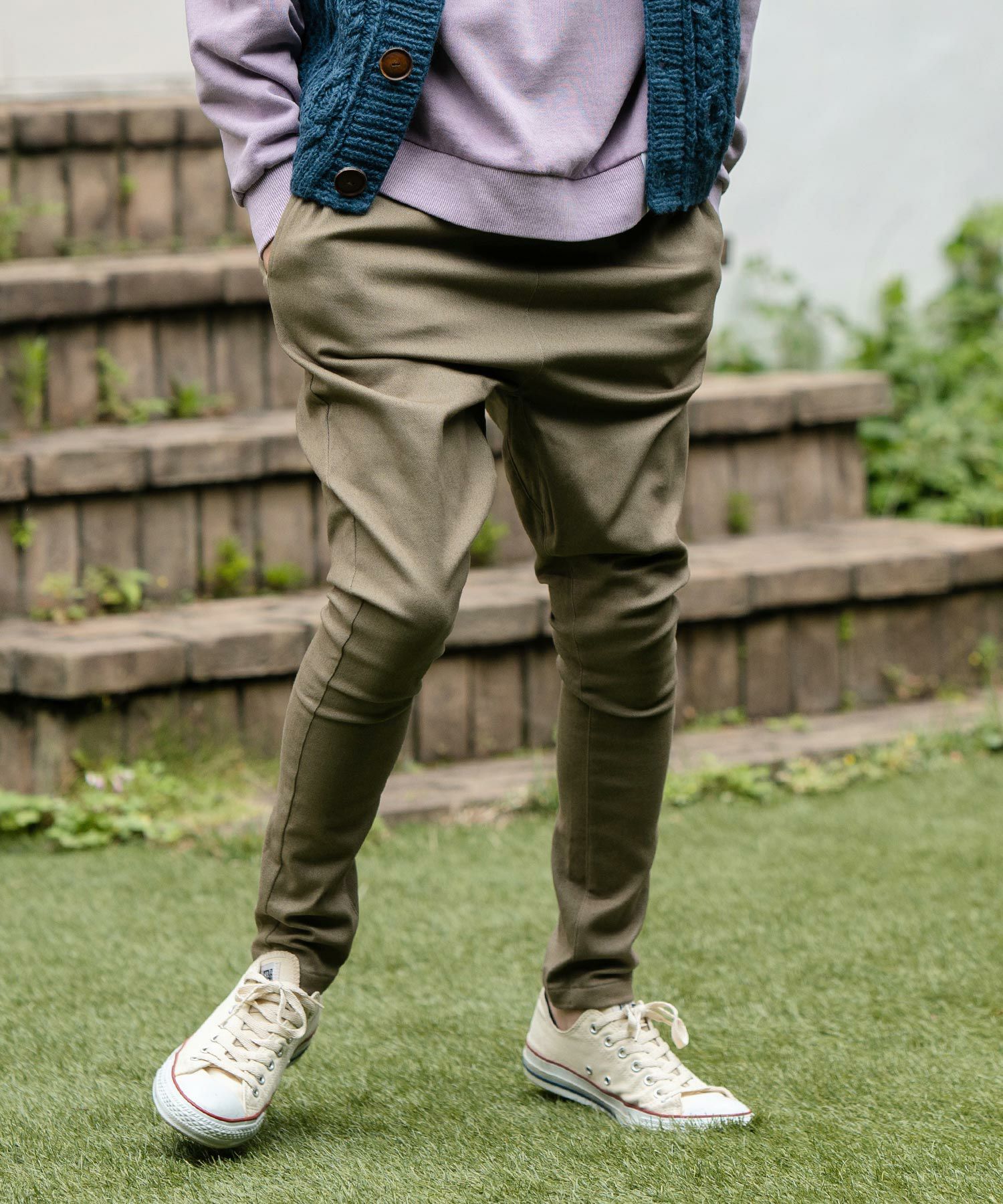 CAMBIO(カンビオ)】Back Fleece Stretch Twill Jodhpurs Pants