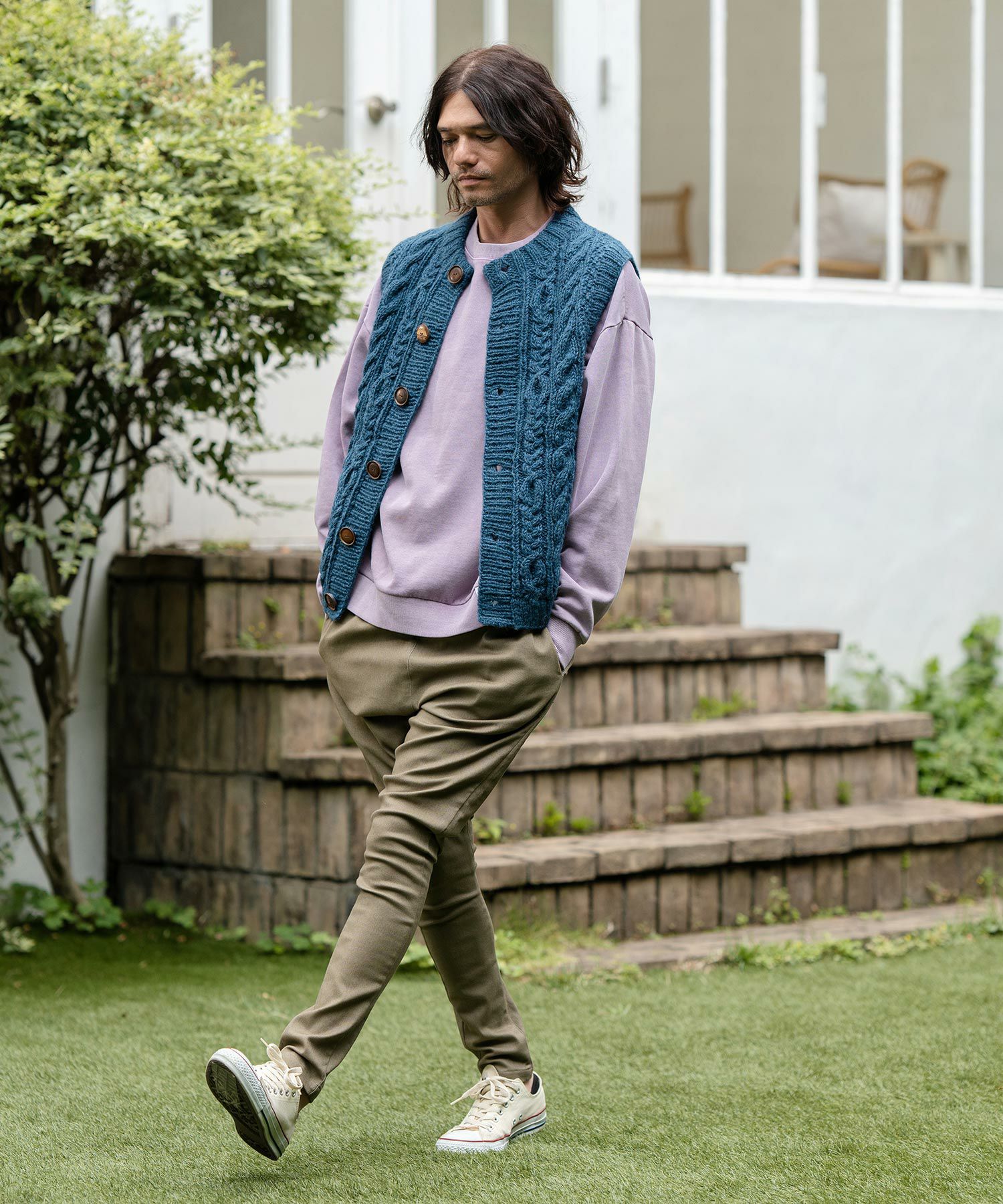CAMBIO(カンビオ)】Back Fleece Stretch Twill Jodhpurs Pants