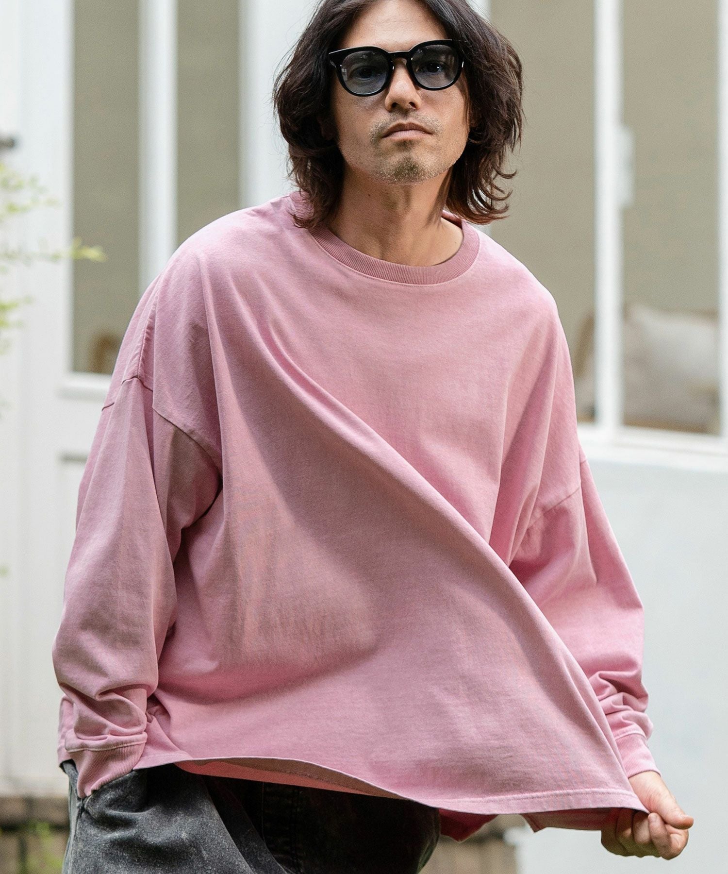 50%OFF【CAMBIO(カンビオ)】9oz Cotton Pigment Long Sleeve Cut sew