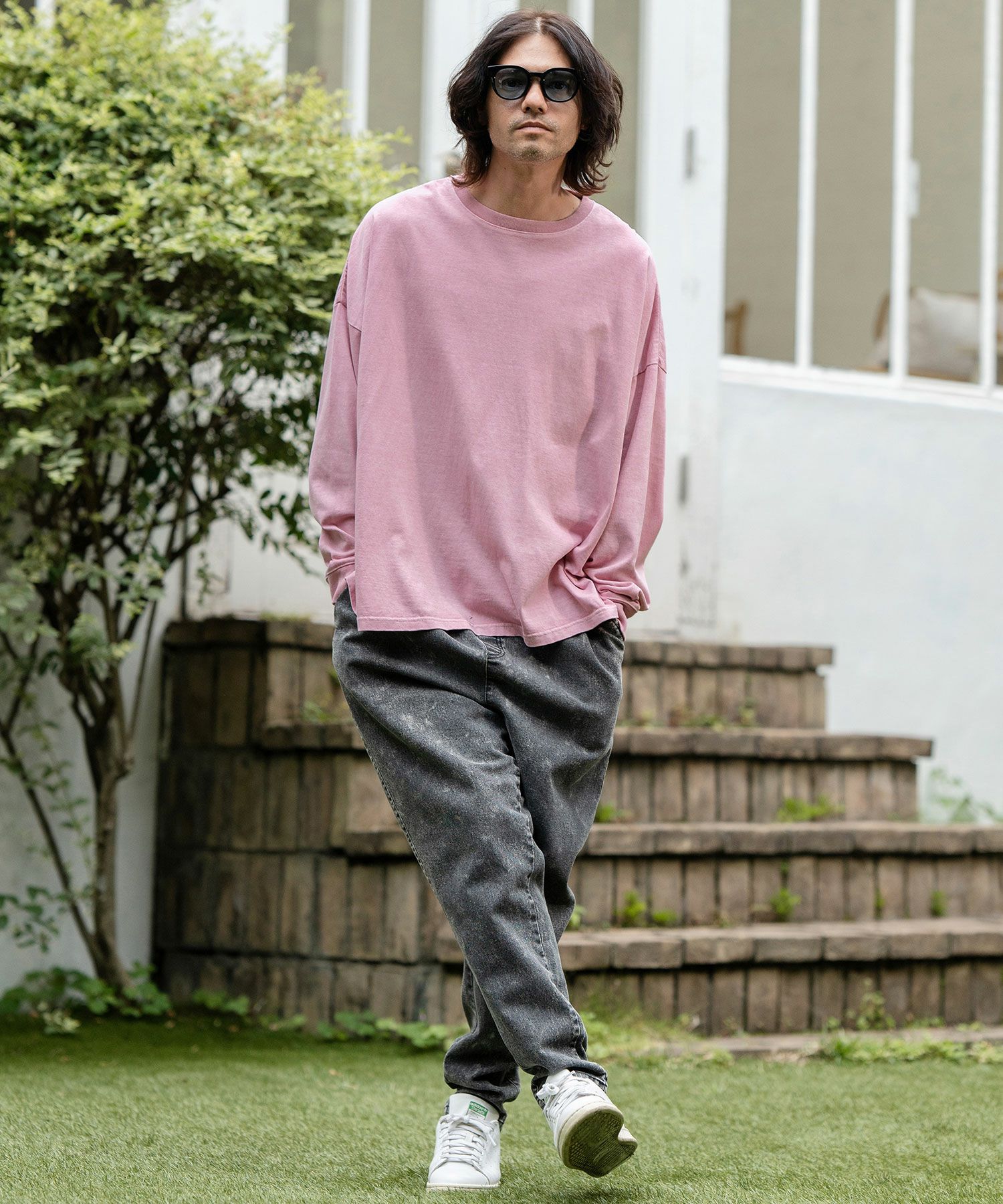 50%OFF【CAMBIO(カンビオ)】9oz Cotton Pigment Long Sleeve Cut sew
