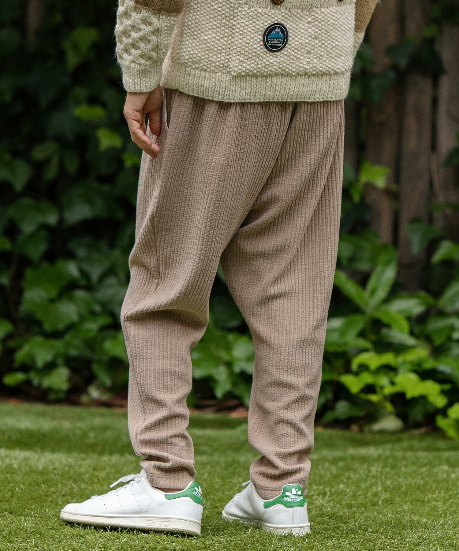 60%OFF【CAMBIO(カンビオ)】Dobby Mole Sarrouel Knit sew Pants