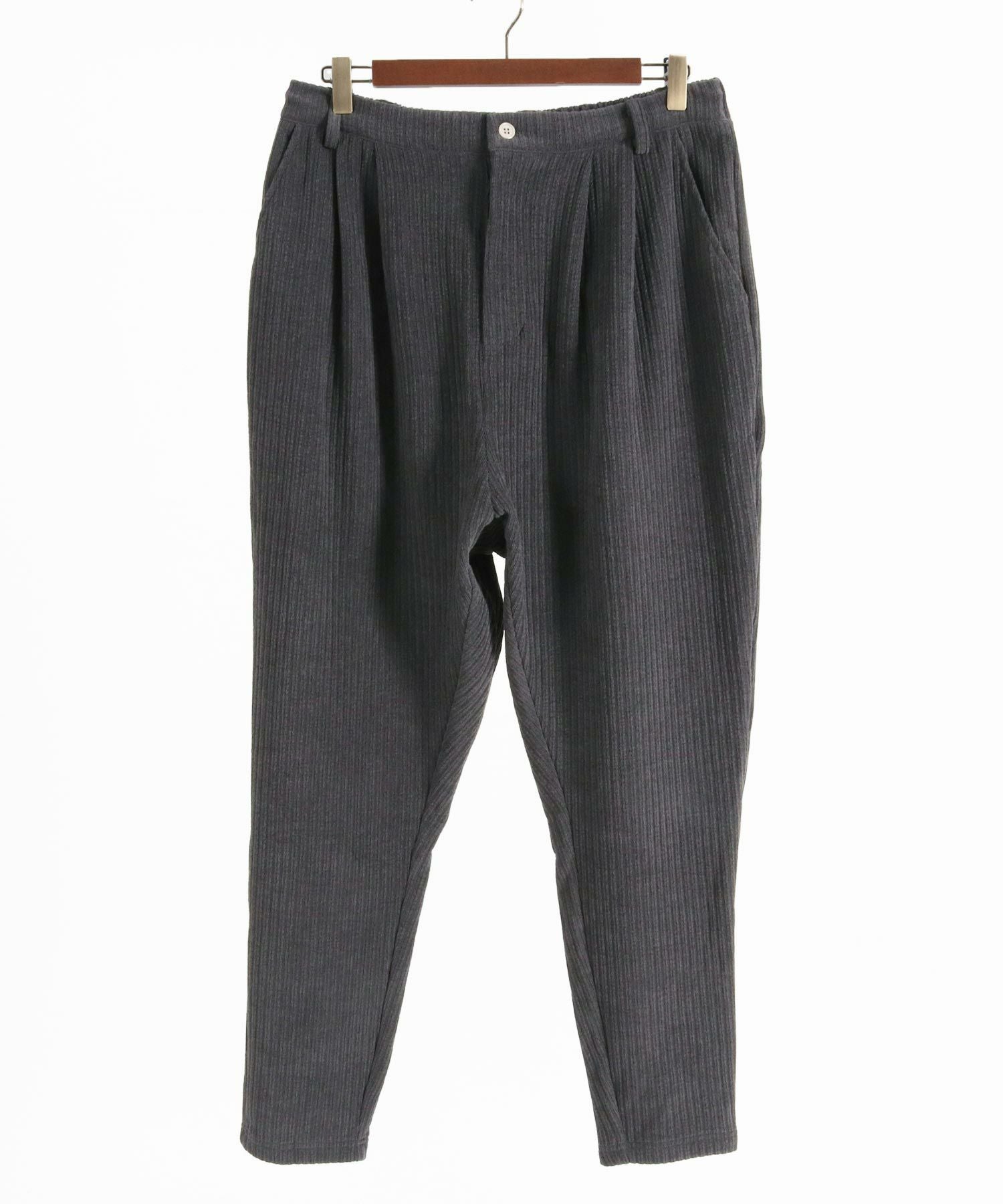 50%OFF【CAMBIO(カンビオ)】Dobby Mole Sarrouel Knit sew Pants