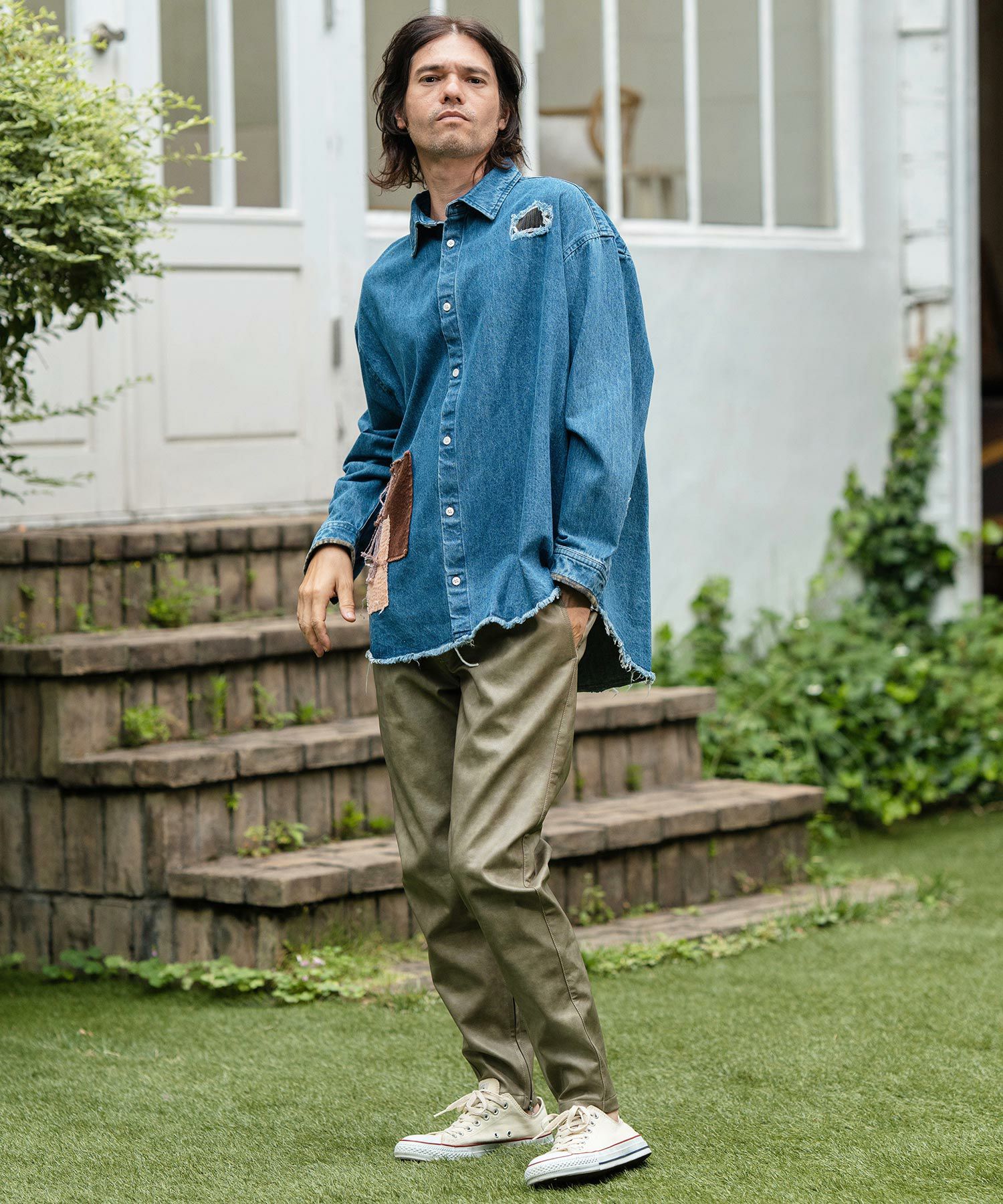 30%OFF【CAMBIO(カンビオ)】Vintage Like Synthetic Leather Side Zip