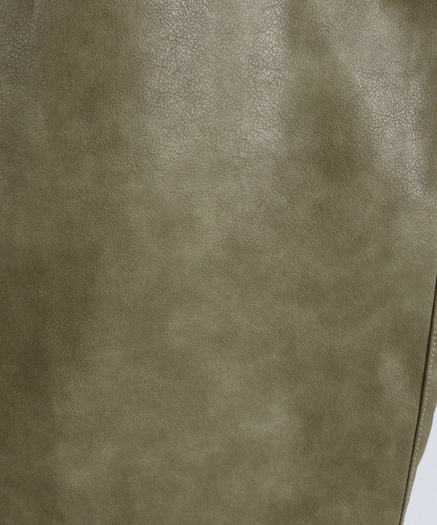 30%OFF【CAMBIO(カンビオ)】Vintage Like Synthetic Leather Side Zip