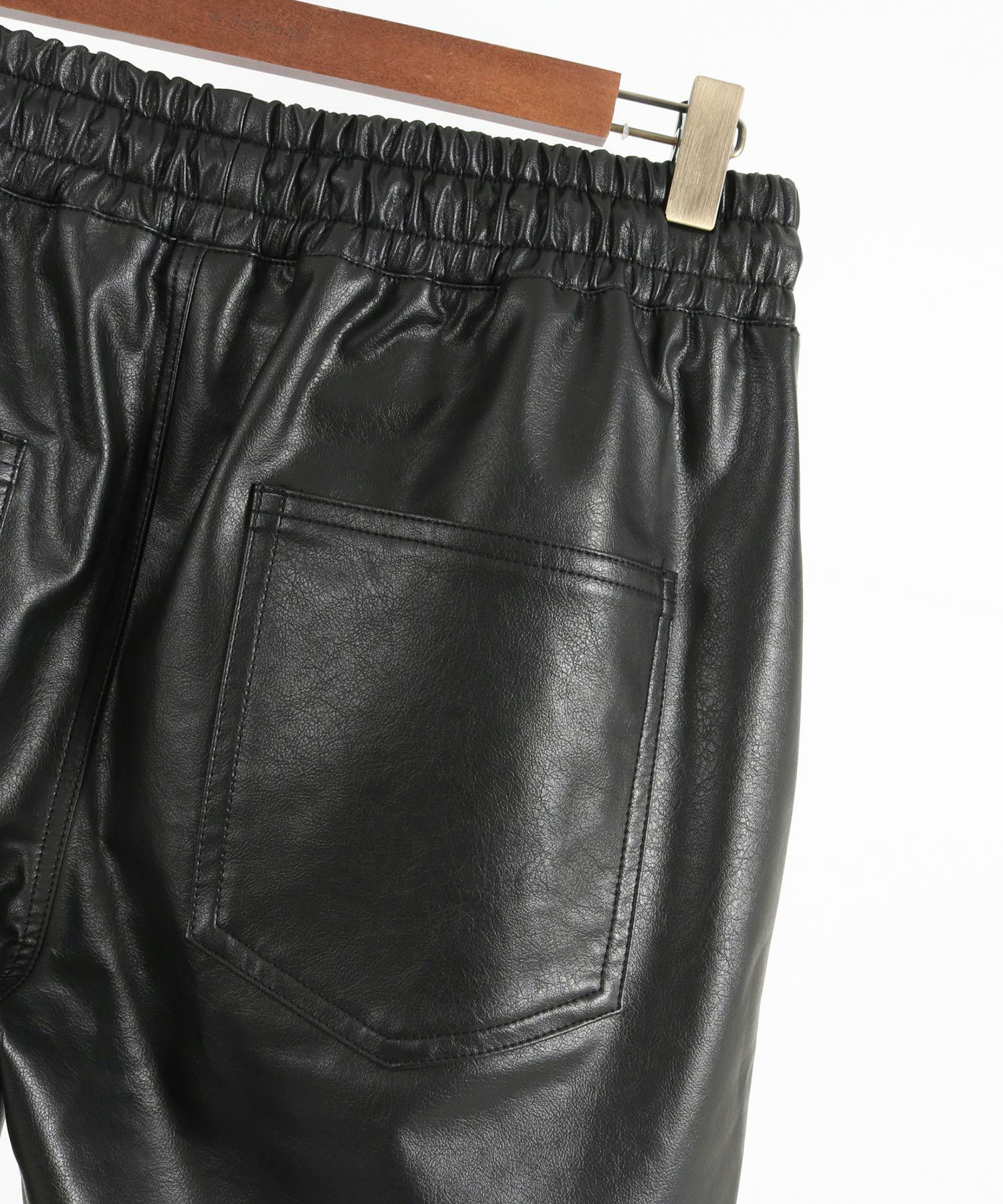 30%OFF【CAMBIO(カンビオ)】Vintage Like Synthetic Leather Side Zip