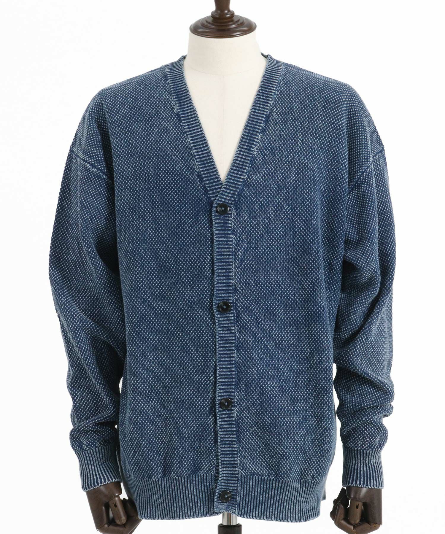 50%OFF【CAMBIO(カンビオ)】Stonewashed Waffle Knit Cardigan ニット