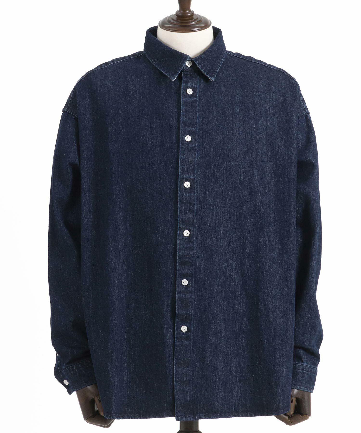 50%OFF【CAMBIO(カンビオ)】Leopard Accent Denim Shirts デニムシャツ