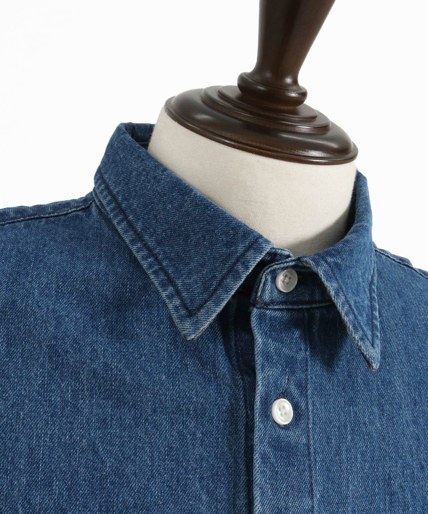 50%OFF【CAMBIO(カンビオ)】Leopard Accent Denim Shirts デニムシャツ