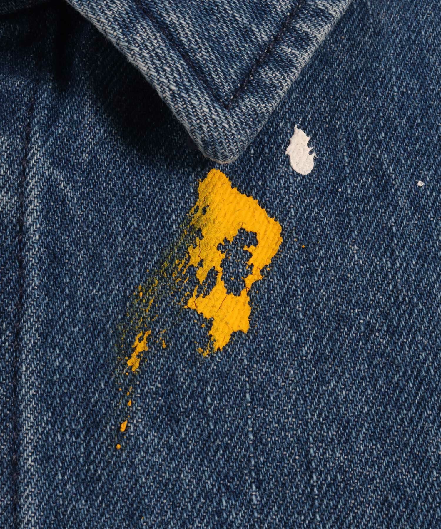 50%OFF【CAMBIO(カンビオ)】Distressed Paint Denim Shirts デニム