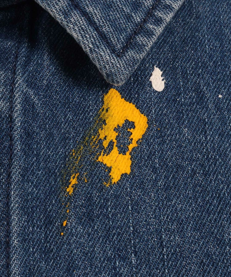 60%OFF【CAMBIO(カンビオ)】Distressed Paint Denim Shirts デニム 