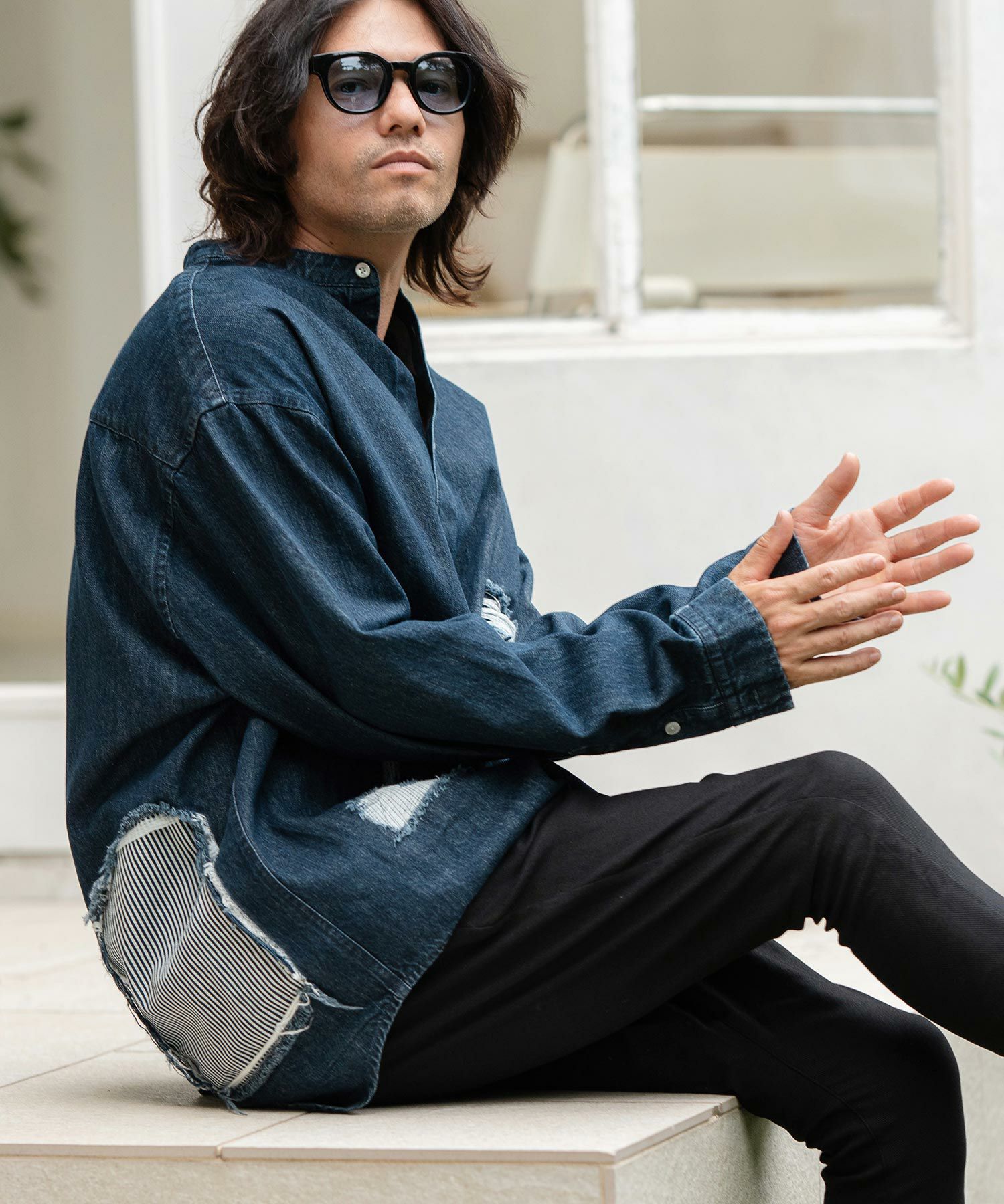 SAMURAI JEANS ヒッコリーカバーオールシャツ S SAMURAIJEANS ONLINE STORE – SAMURAI JEANS ONLINE STORE
