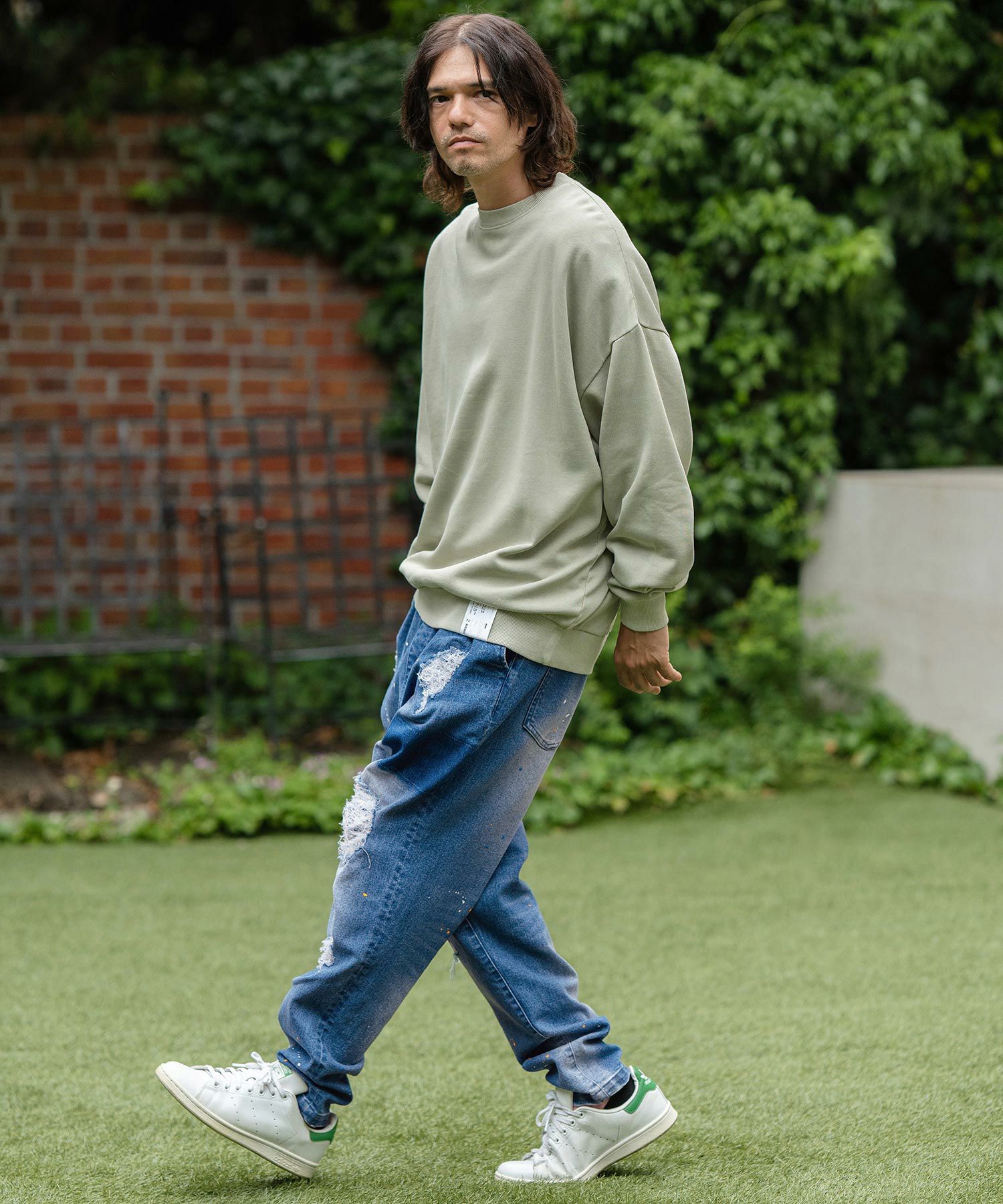 50%OFF【CAMBIO(カンビオ)】11oz Patchwork Paint Denim Pants デニム