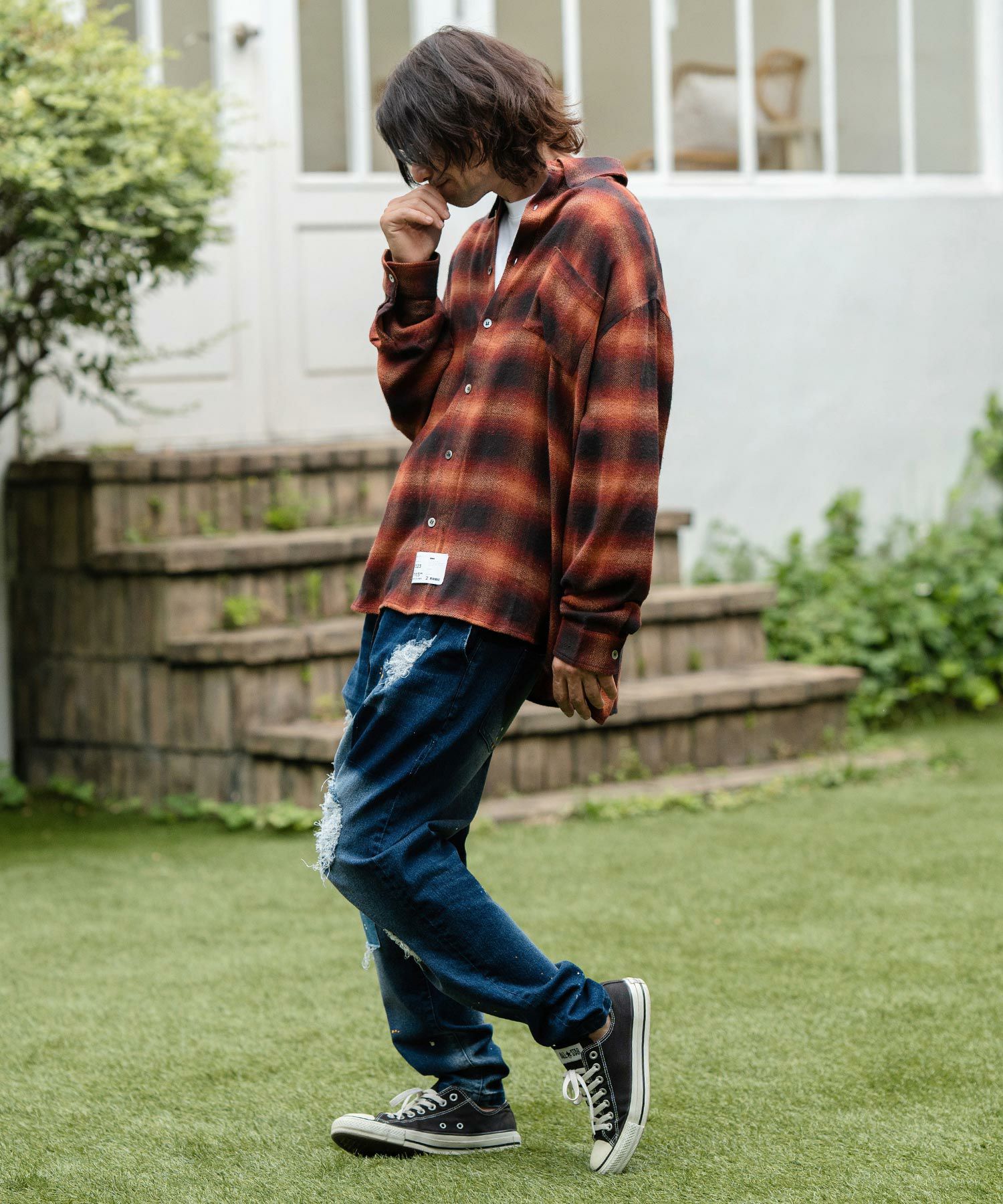 50%OFF【CAMBIO(カンビオ)】11oz Patchwork Paint Denim Pants デニム