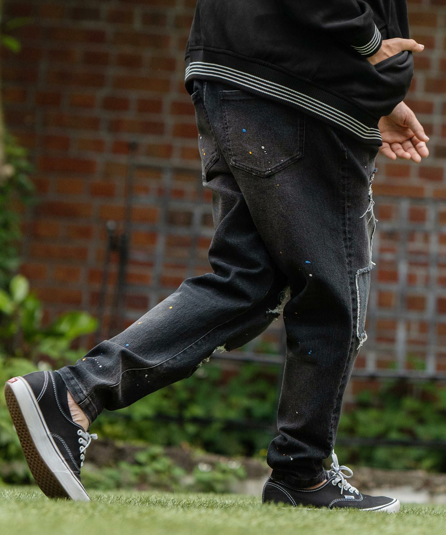 50%OFF【CAMBIO(カンビオ)】11oz Patchwork Paint Denim Pants デニム