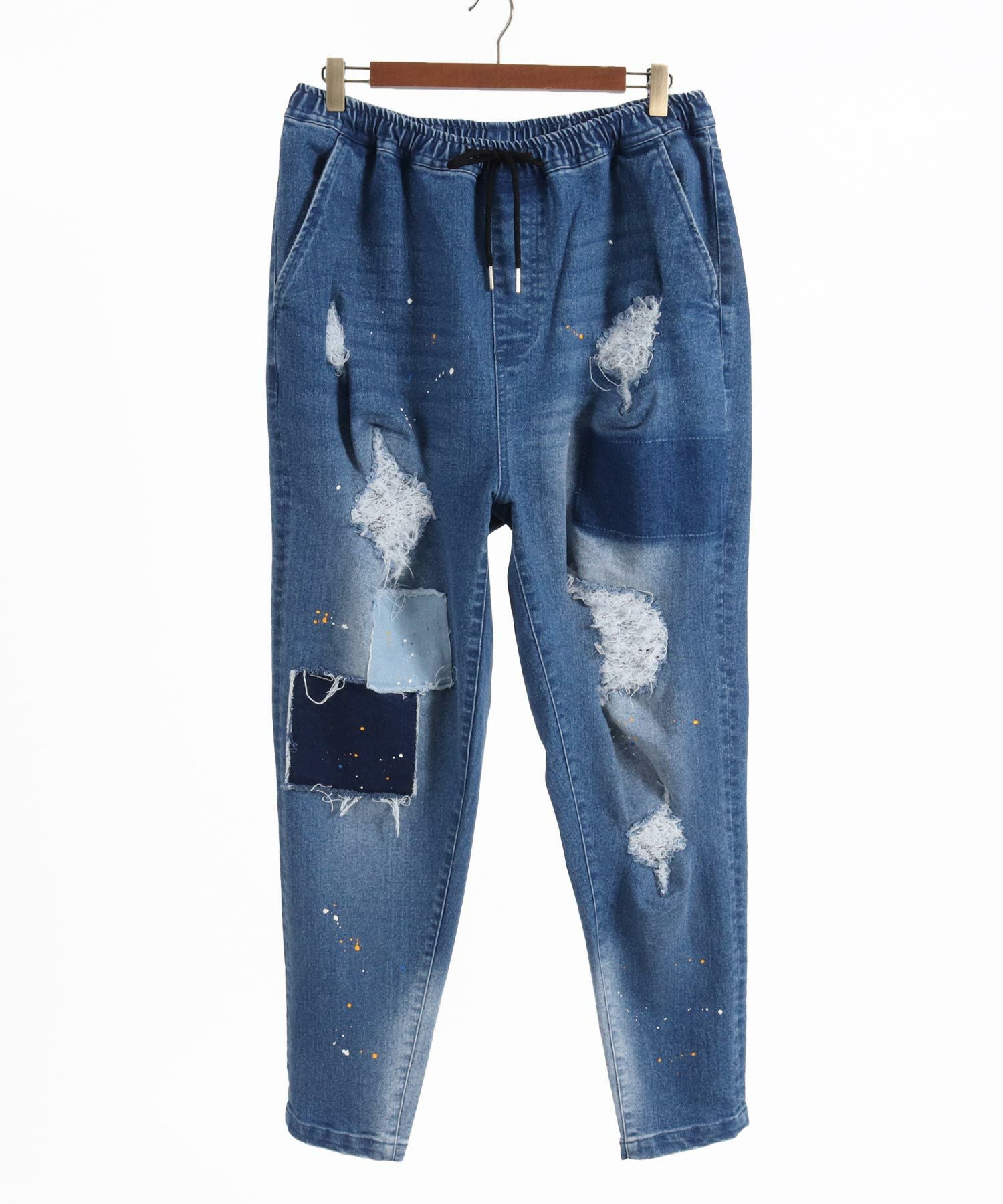 メンズ　CAMBIO カンビオ　デニムパンツ　ワンウォッシュ　M CAMBIO(カンビオ)】Stretch Denim Sarrouel Pants ストレッチデニム