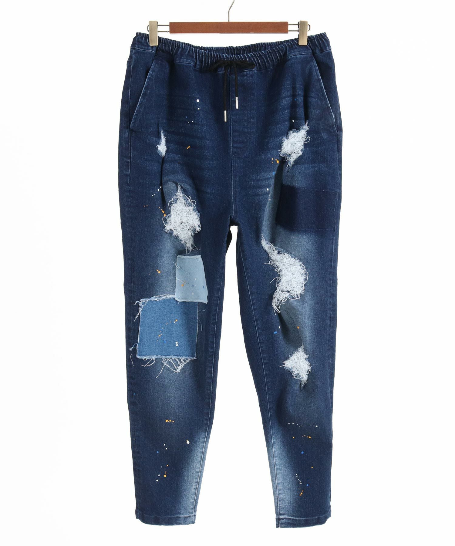 50%OFF【CAMBIO(カンビオ)】11oz Patchwork Paint Denim Pants デニム