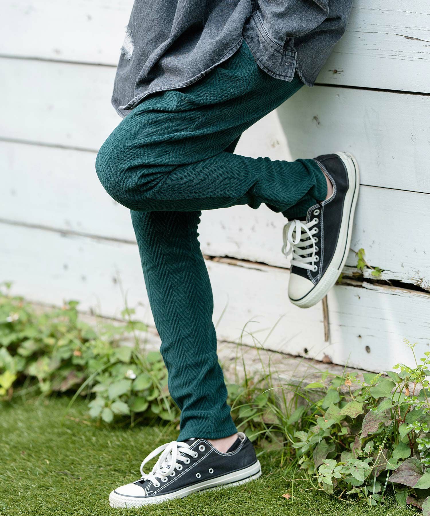 tdfオリーブ36 30%OFF【CAMBIO(カンビオ)】Puffy Herringbone Jacquard Jodhpurs