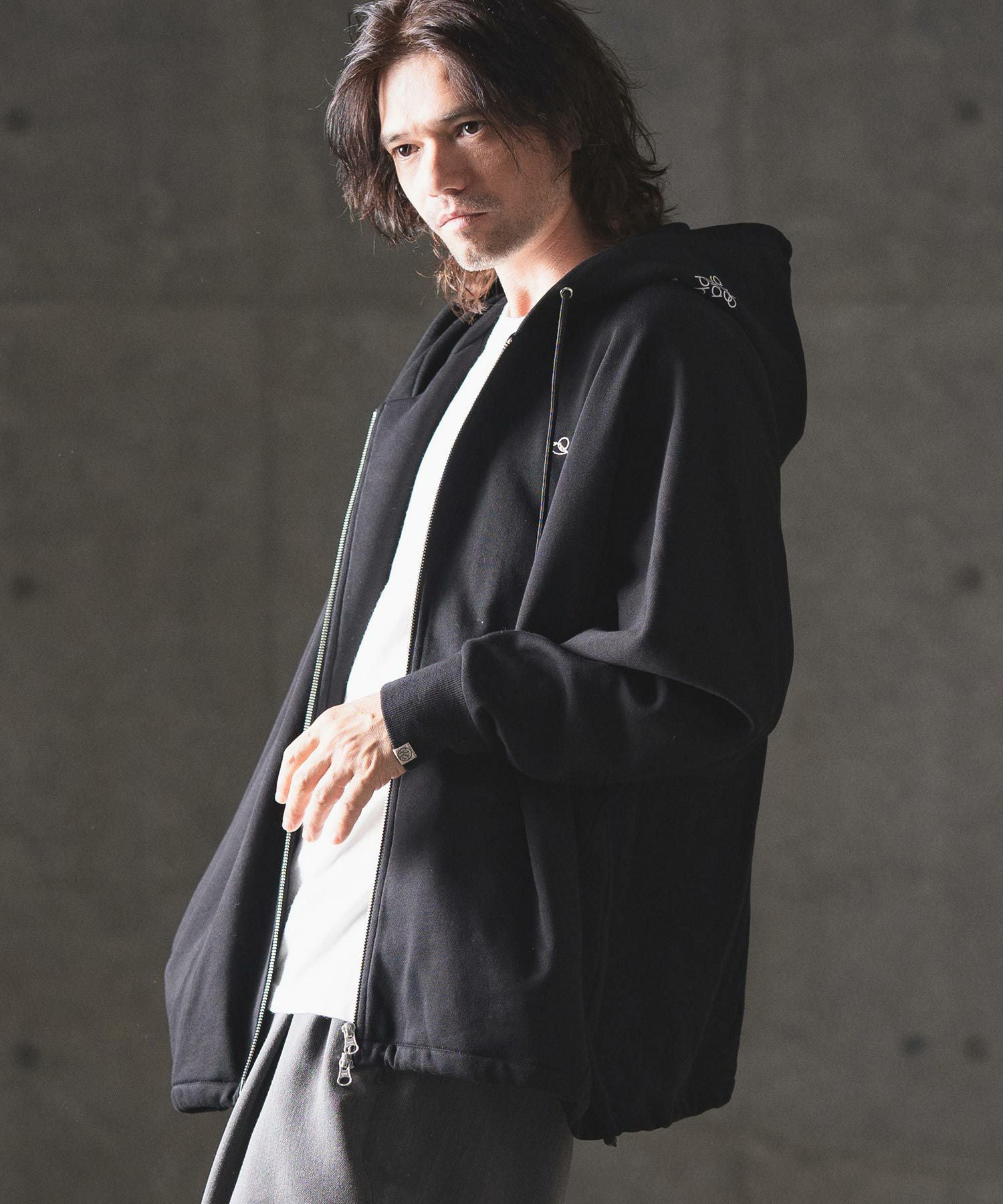 50%OFF【GLIMCLAP(グリムクラップ)】Dolman sleeve zip up sweat