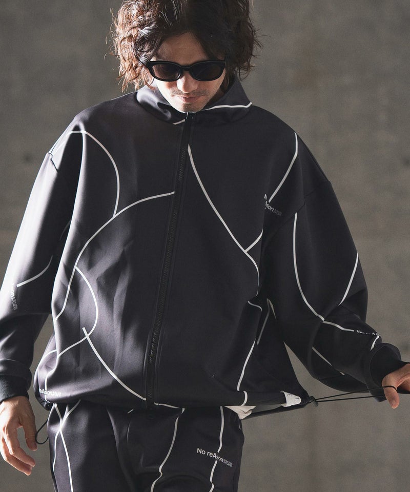 50%OFF【GLIMCLAP(グリムクラップ)】track jacket -geometric original 
