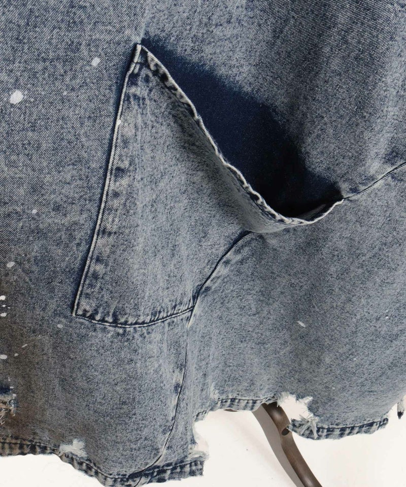 30%OFF【GLIMCLAP(グリムクラップ)】Used processing denim gown-ish 