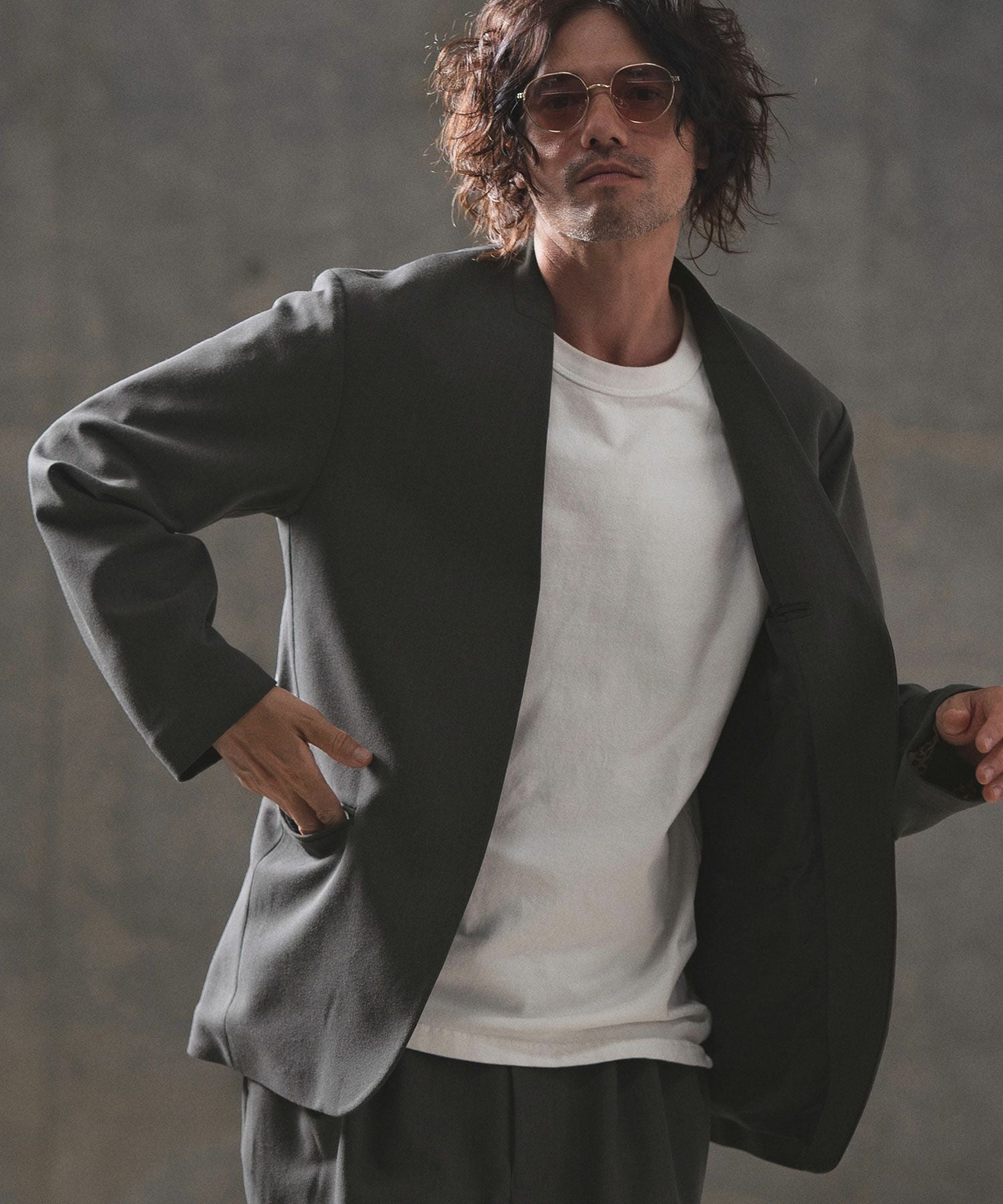 30%OFF【GLIMCLAP(グリムクラップ)】Minimal detail jacket ミニマル