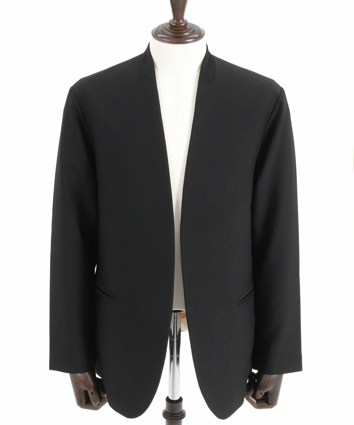 GLIM CLAP ノーカラージャケット ペイズリー柄　ミニマルジャケット 30%OFF【GLIMCLAP(グリムクラップ)】Minimal detail jacket ミニマル