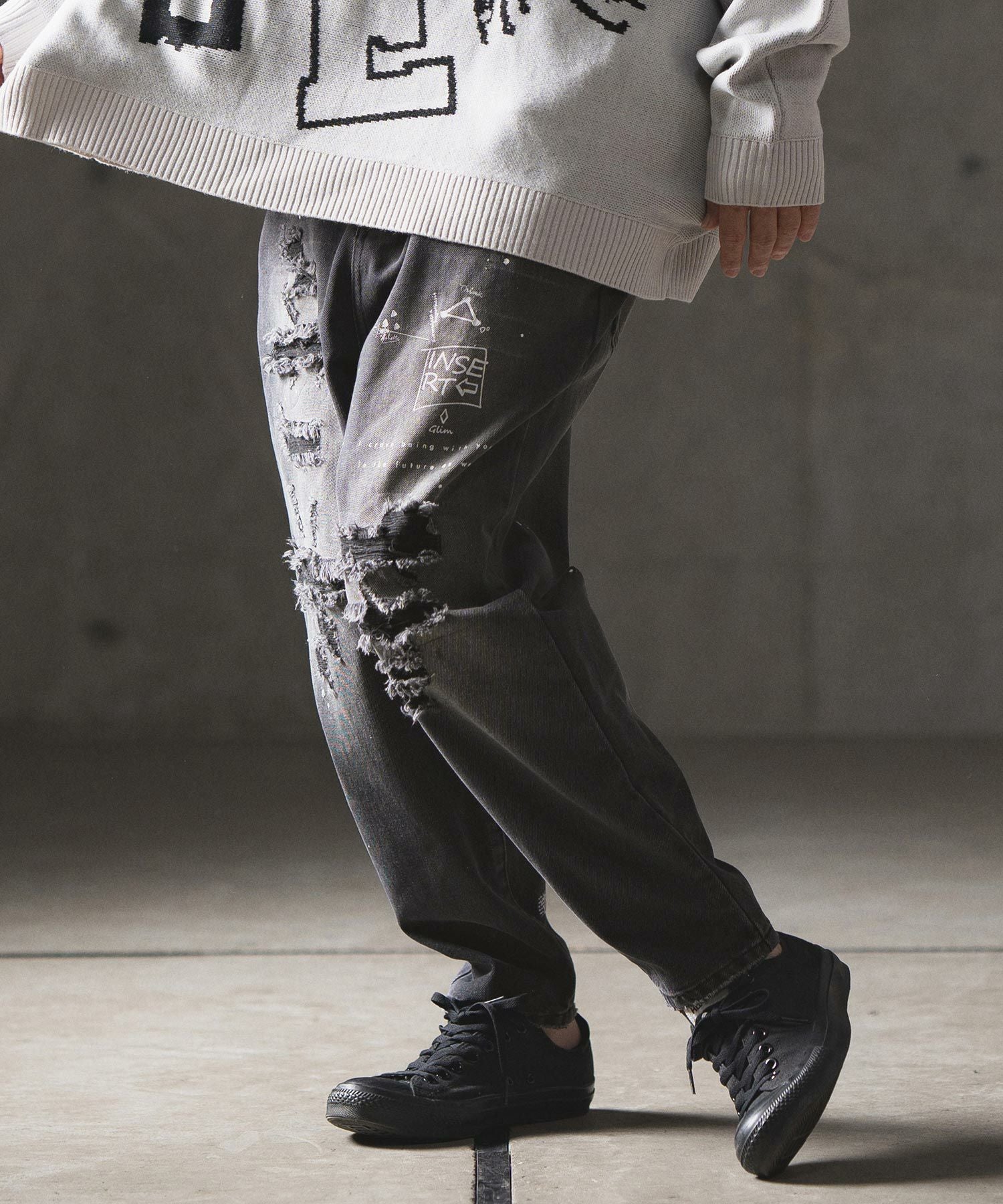 【新品】GLIMCLAP(グリムクラップ)デニムバルーンパンツ indigo M 30%OFF【GLIMCLAP(グリムクラップ)】Used processing denim balloon