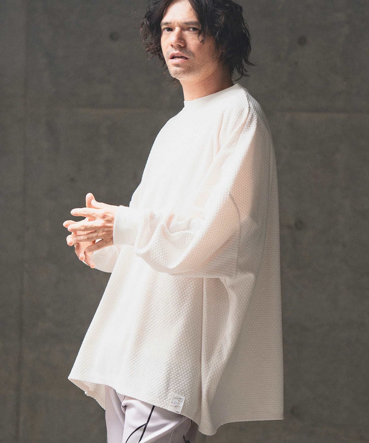 50%OFF【GLIMCLAP(グリムクラップ)】Honeycomb pile oversized