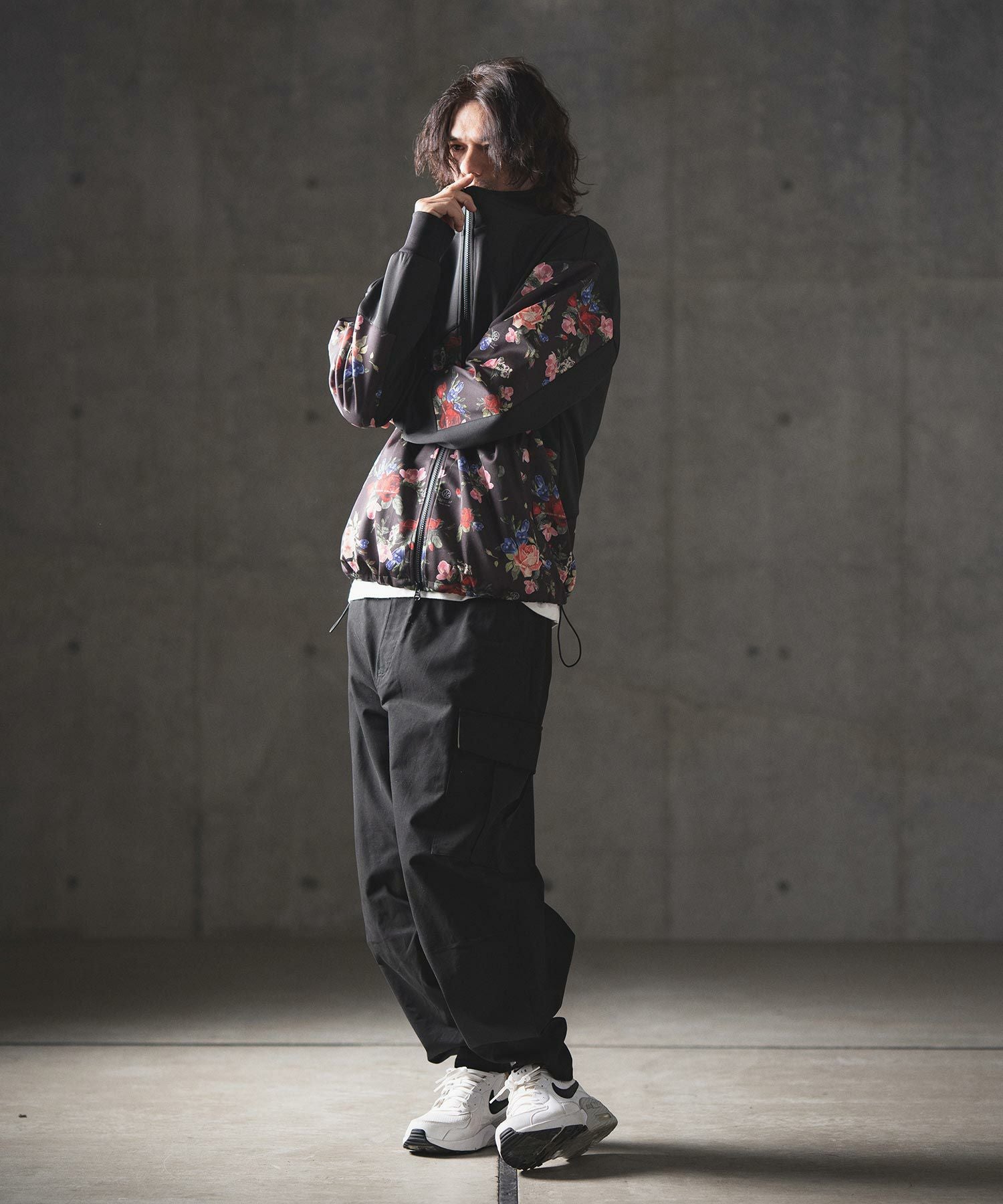グリムクラップ GLIMCLAP 総柄パンツ GLIMCLAP(グリムクラップ)】Jersey fabric pants-24spring& summer new